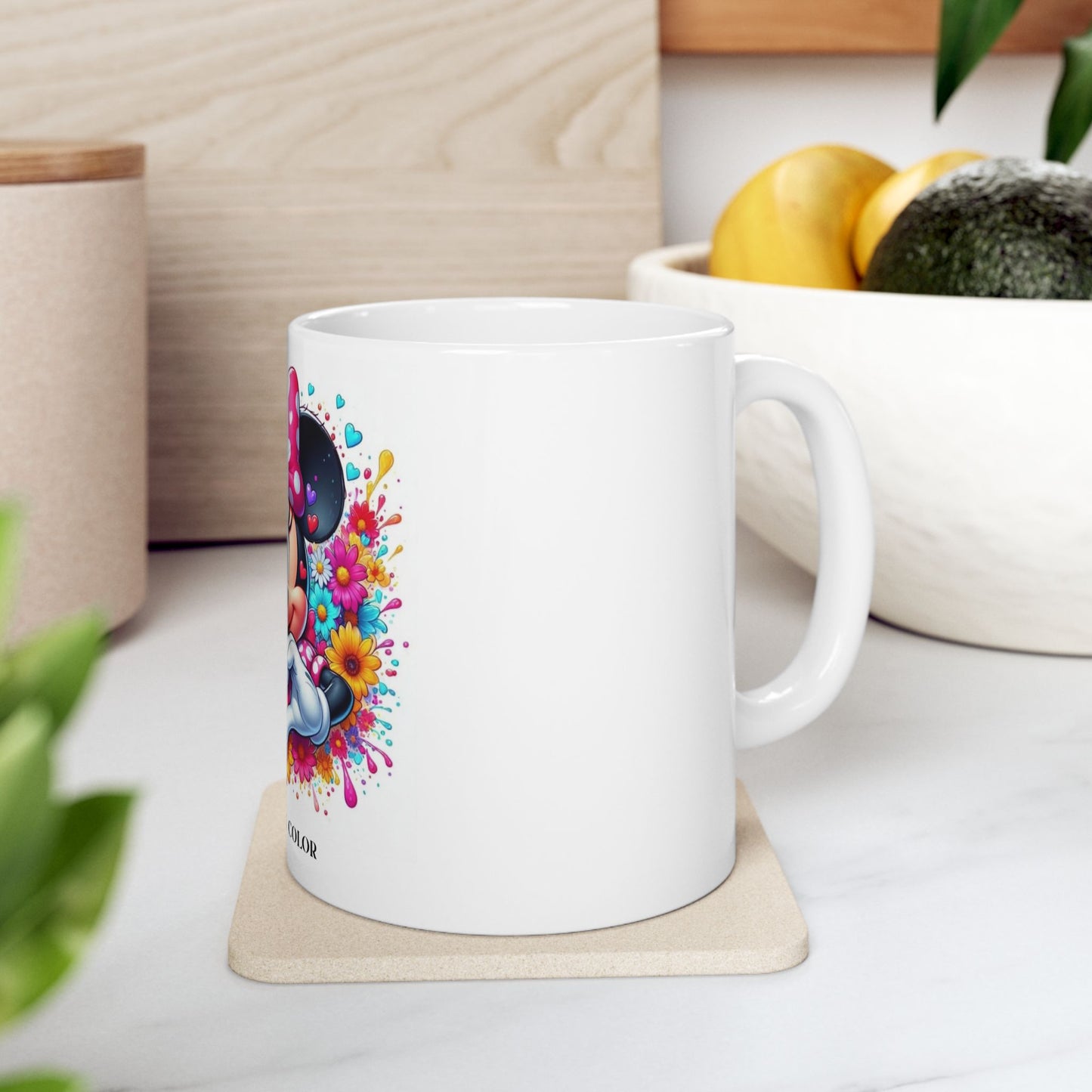 Colorful Minnie Mouse Ceramic Mug