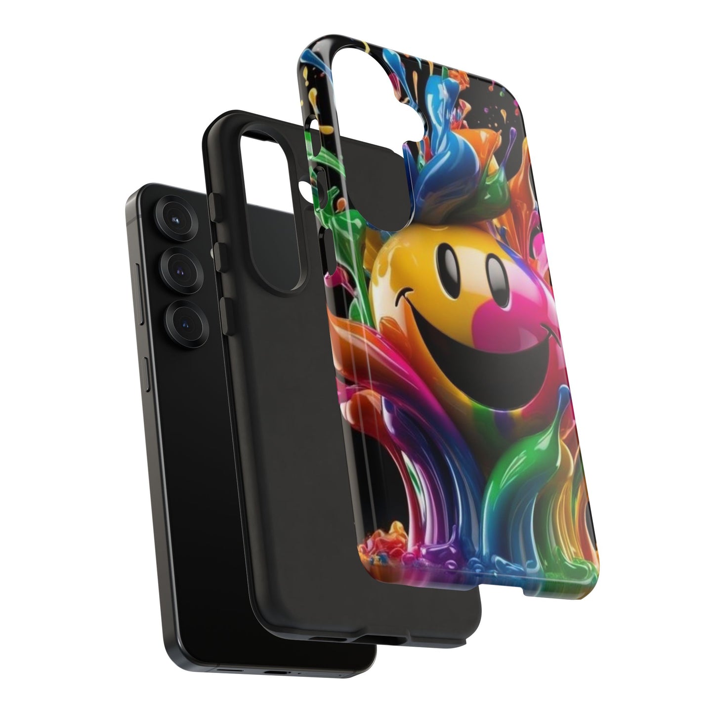 Colorful Smiley Phone Case - Fun and Funky, Vibrant Design, Gift for Friends, Cute Accessories, Unique Phone Cover | Samsung Case