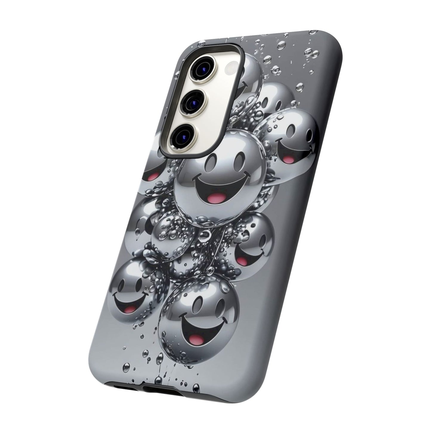 Cheerful Phone Case with Smiley Faces, Tough and Fun Case for You, Gift for Friends, Unique Smartphone Cover, Bubble Design | Samsung Case