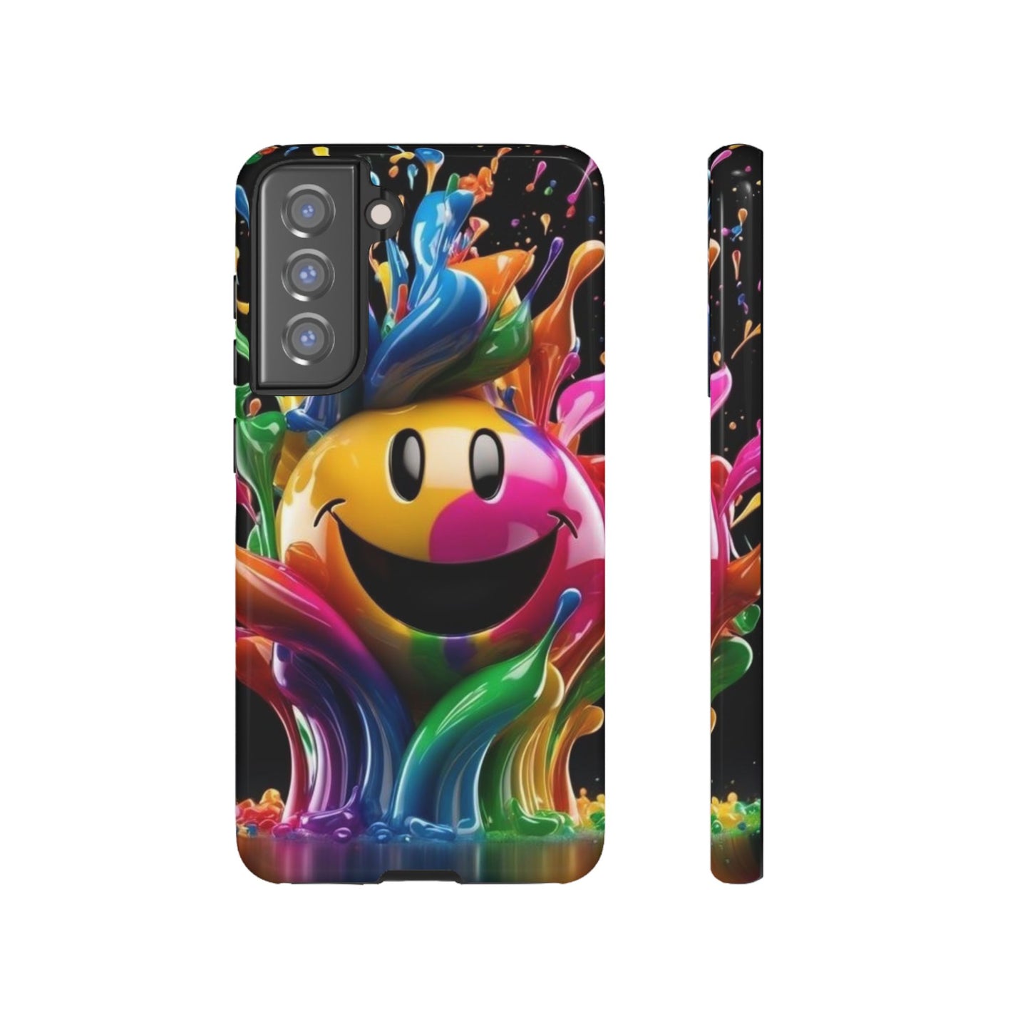 Colorful Smiley Phone Case - Fun and Funky, Vibrant Design, Gift for Friends, Cute Accessories, Unique Phone Cover | Samsung Case