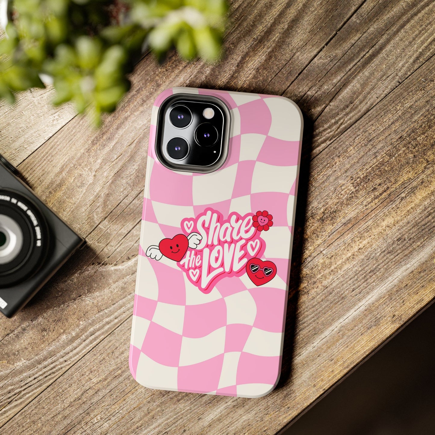 Share the Love Tough Phone Cases - Cute Heart Designs for Valentine's Day, Cute Phone Accessories, Gifts for Teens, Stylish Phone Covers