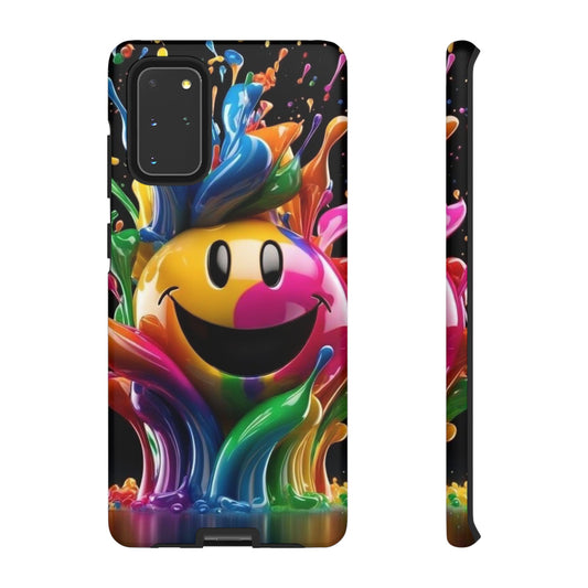 Colorful Smiley Phone Case - Fun and Funky, Vibrant Design, Gift for Friends, Cute Accessories, Unique Phone Cover | Samsung Case