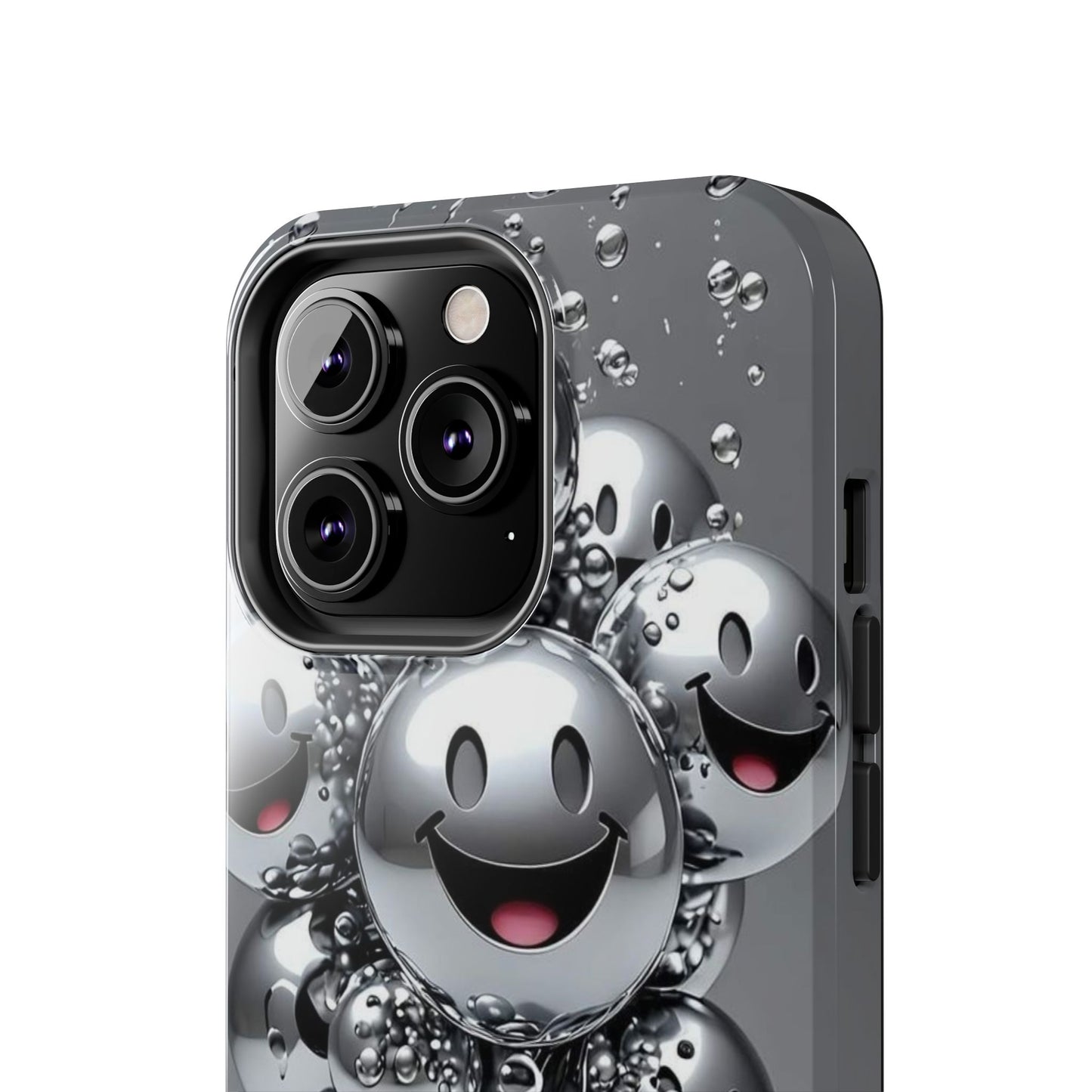Smiley Bubble Tough Phone Cases - Durable Smartphone Protection, Fun Happy Face Design, Perfect for Gift | Iphone Case