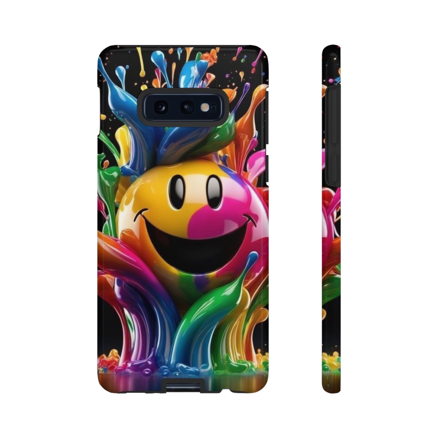 Colorful Smiley Phone Case - Fun and Funky, Vibrant Design, Gift for Friends, Cute Accessories, Unique Phone Cover | Samsung Case