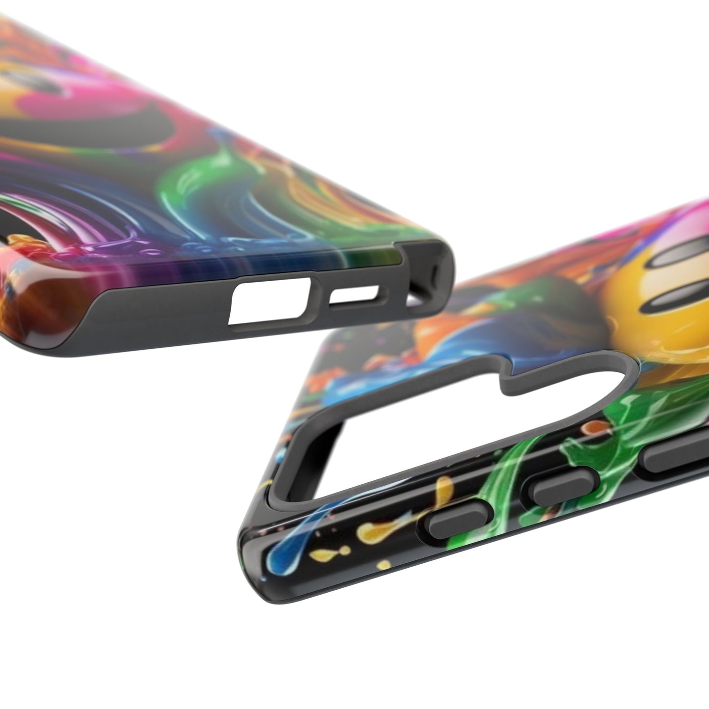 Colorful Smiley Phone Case - Fun and Funky, Vibrant Design, Gift for Friends, Cute Accessories, Unique Phone Cover | Samsung Case