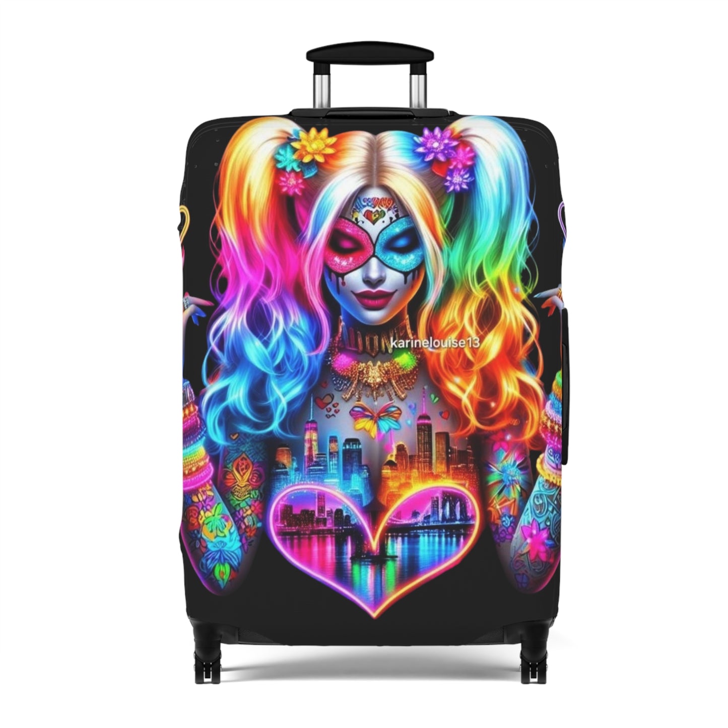 Colorful Harlequin Luggage Cover - Protect Your Suitcase, Travel Accessories, Unique Gift for Travelers | Suitcase