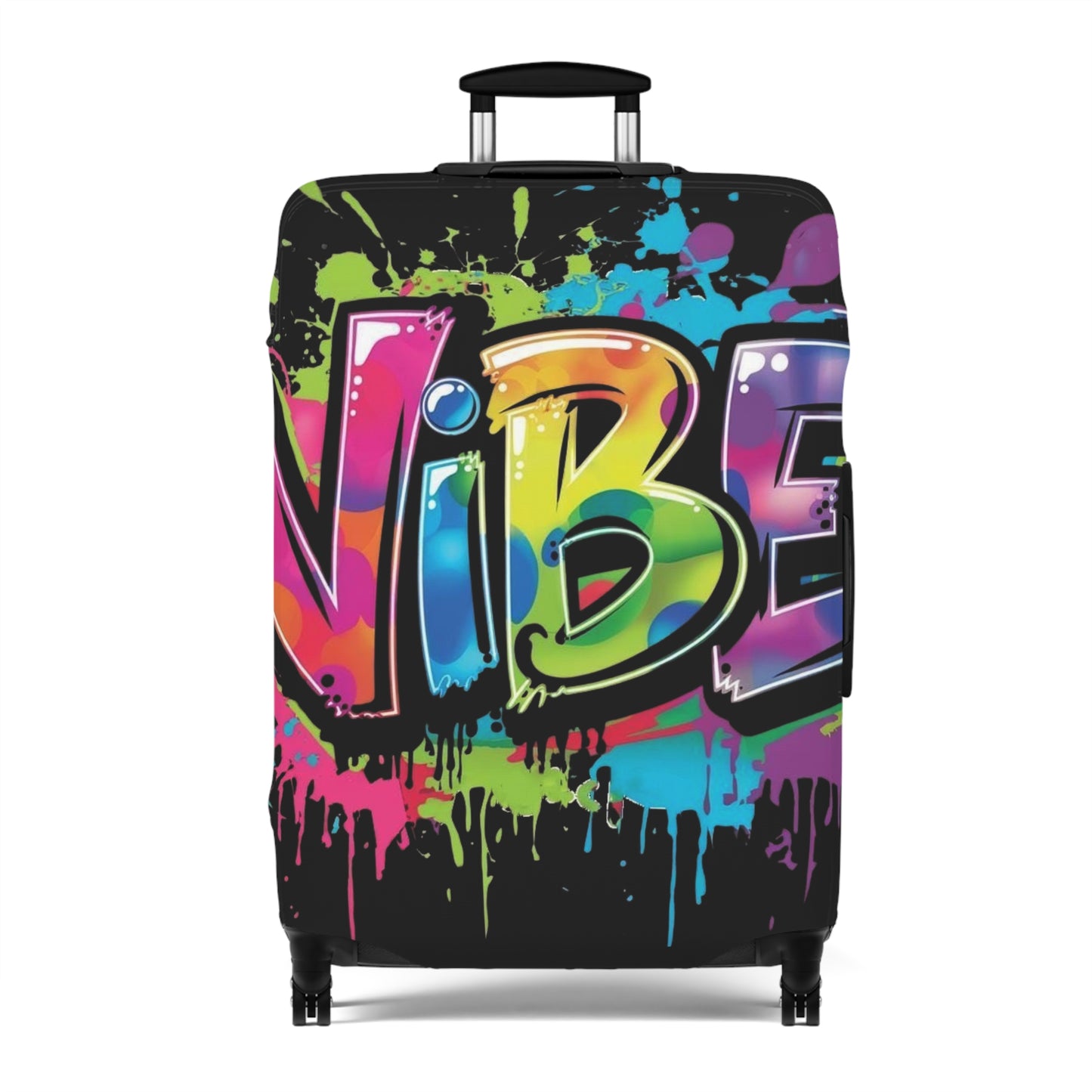 Vibrant Luggage Cover - Graffiti Style Travel Accessory, Perfect for Vacation, Unique Gift, Summer Travel | Suitcase