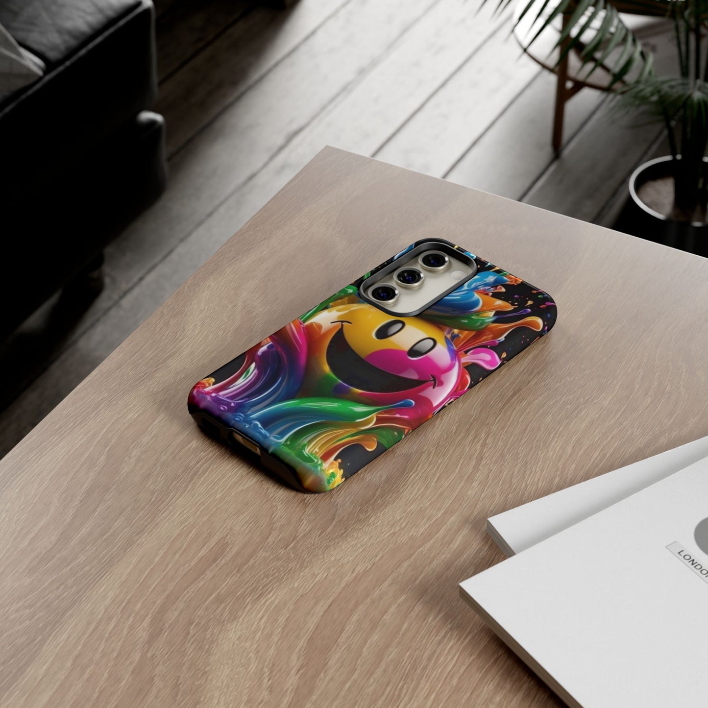 Colorful Smiley Phone Case - Fun and Funky, Vibrant Design, Gift for Friends, Cute Accessories, Unique Phone Cover | Samsung Case