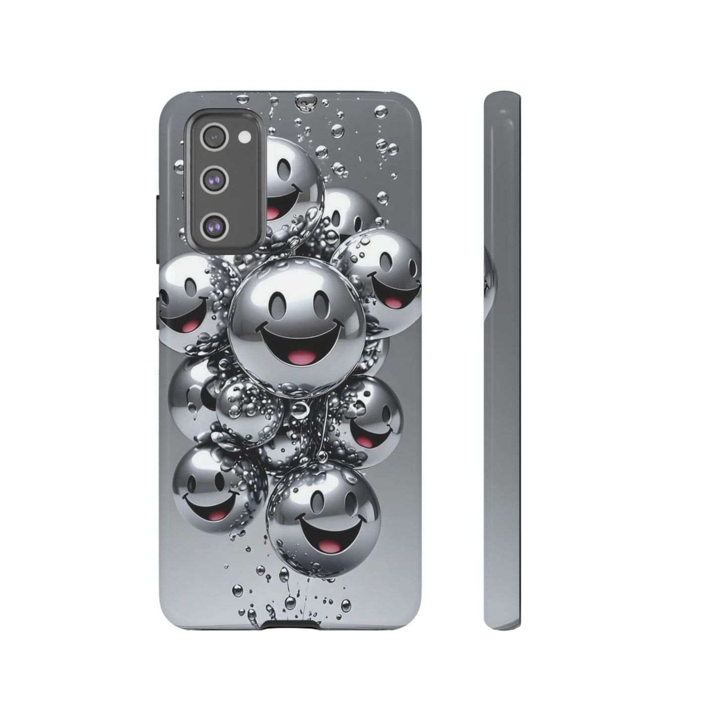 Cheerful Phone Case with Smiley Faces, Tough and Fun Case for You, Gift for Friends, Unique Smartphone Cover, Bubble Design | Samsung Case