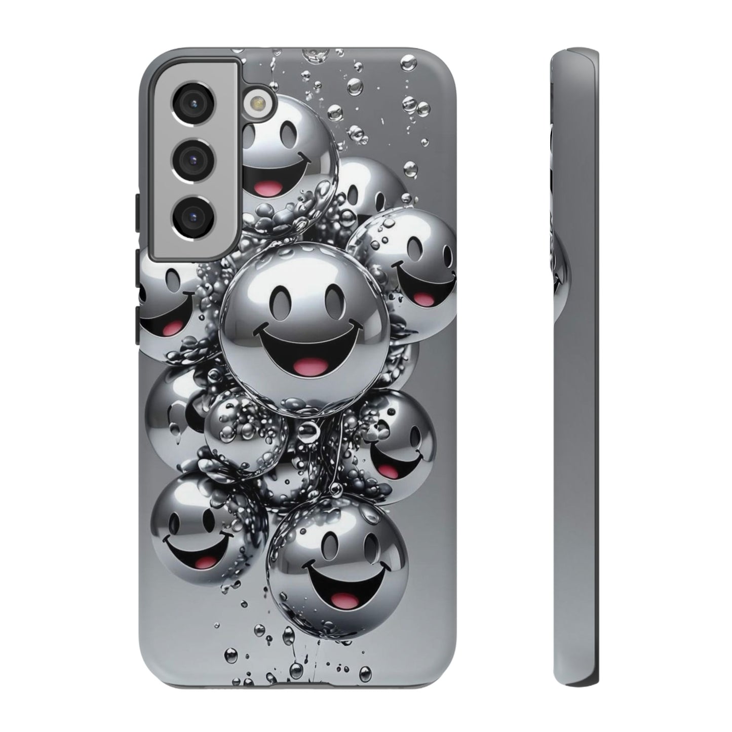 Cheerful Phone Case with Smiley Faces, Tough and Fun Case for You, Gift for Friends, Unique Smartphone Cover, Bubble Design | Samsung Case