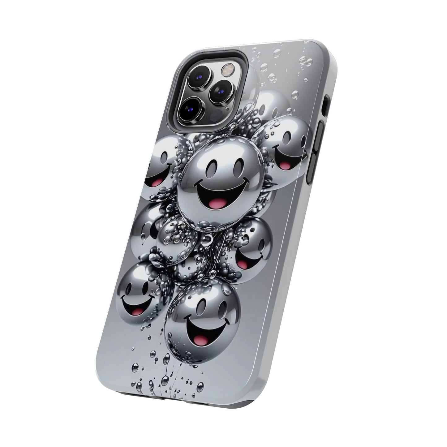 Smiley Bubble Tough Phone Cases - Durable Smartphone Protection, Fun Happy Face Design, Perfect for Gift | Iphone Case