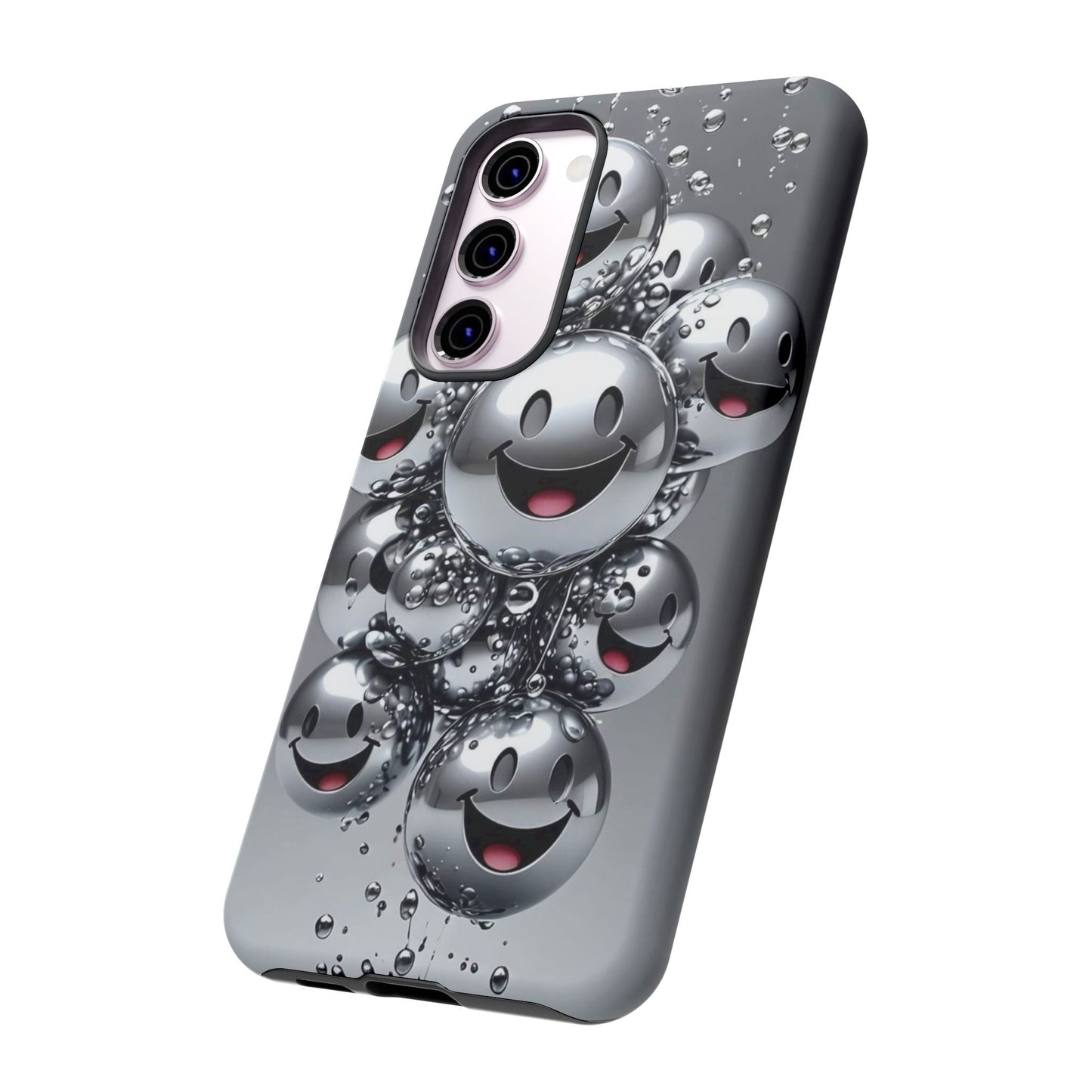 Cheerful Phone Case with Smiley Faces, Tough and Fun Case for You, Gift for Friends, Unique Smartphone Cover, Bubble Design | Samsung Case