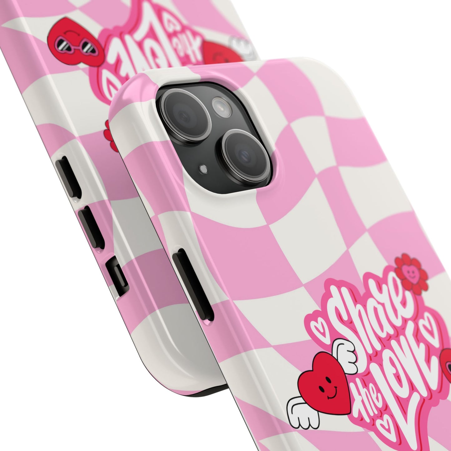 Share the Love Tough Phone Cases - Cute Heart Designs for Valentine's Day, Cute Phone Accessories, Gifts for Teens, Stylish Phone Covers