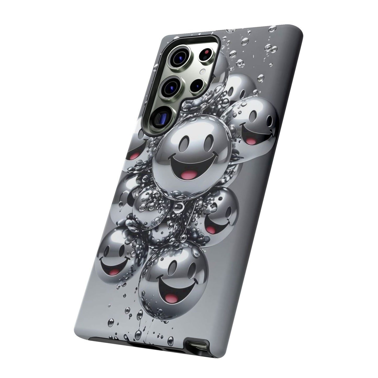 Cheerful Phone Case with Smiley Faces, Tough and Fun Case for You, Gift for Friends, Unique Smartphone Cover, Bubble Design | Samsung Case