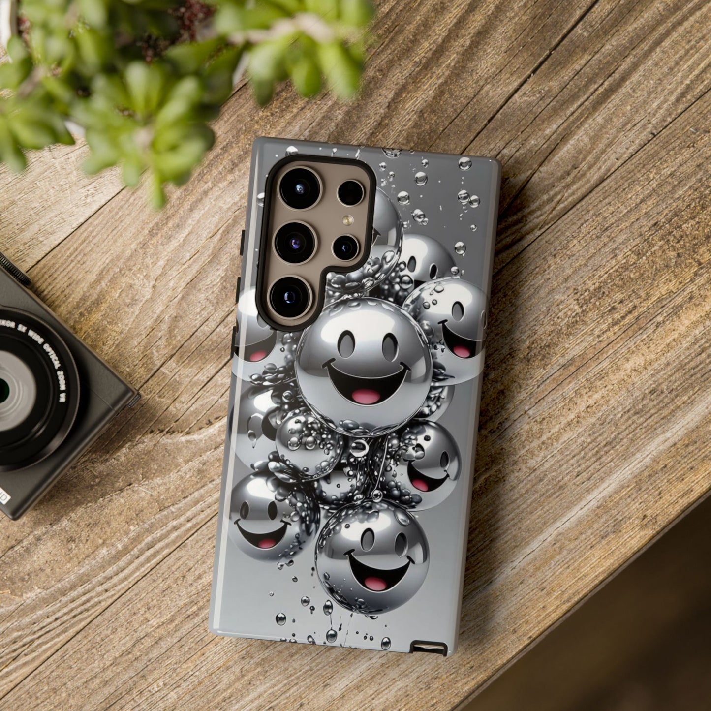 Cheerful Phone Case with Smiley Faces, Tough and Fun Case for You, Gift for Friends, Unique Smartphone Cover, Bubble Design | Samsung Case