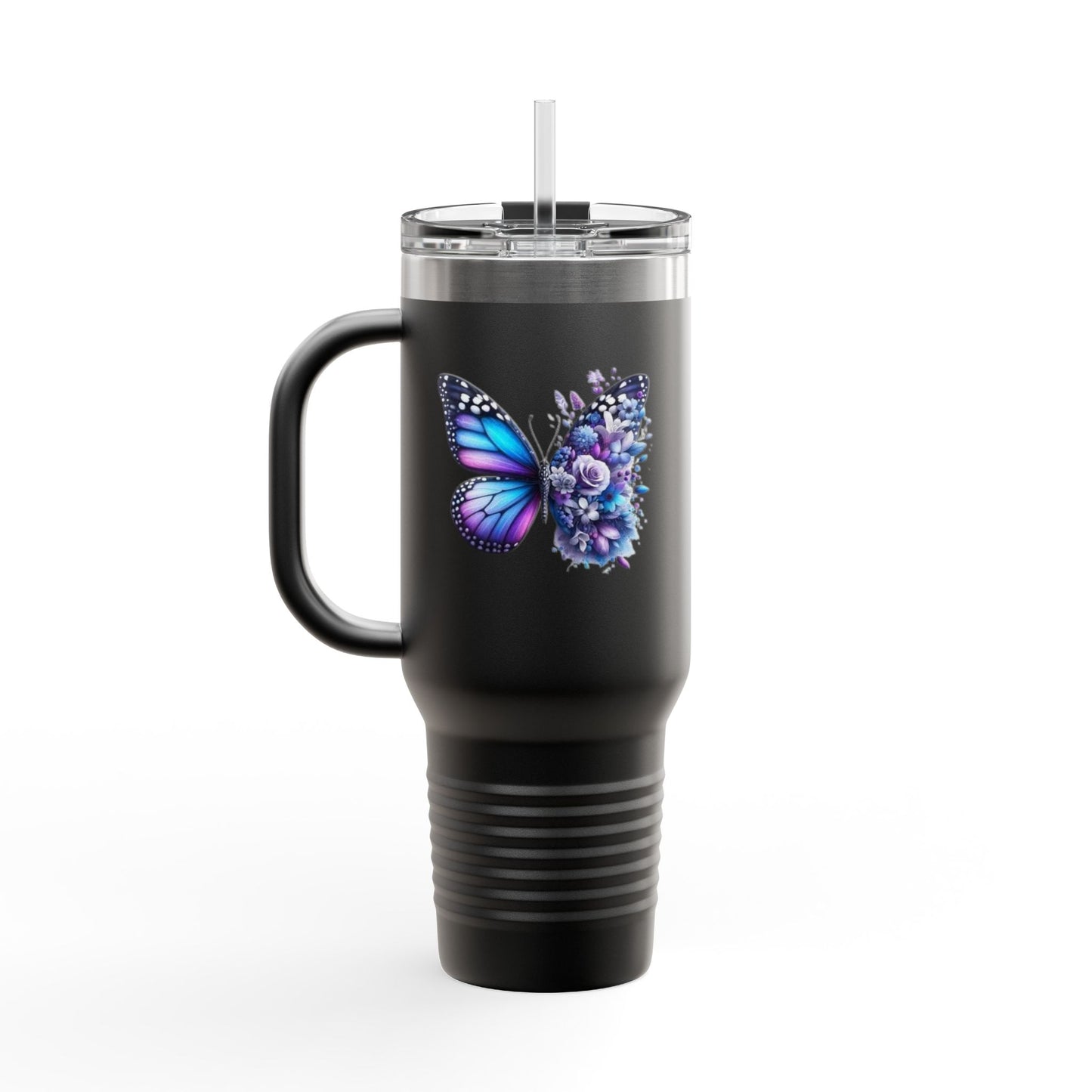 Colorful Butterfly Insulated Travel Tumbler, 40oz