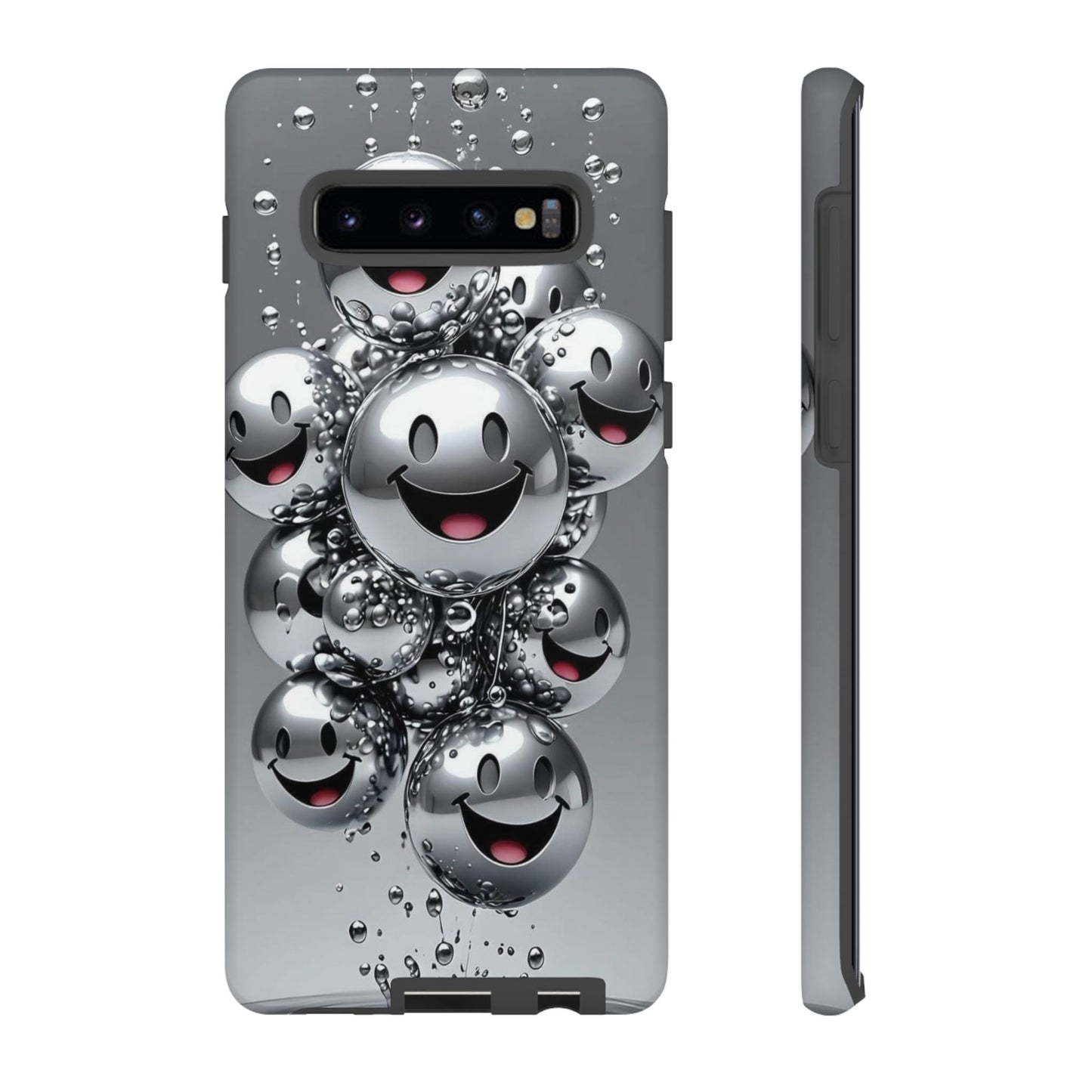 Cheerful Phone Case with Smiley Faces, Tough and Fun Case for You, Gift for Friends, Unique Smartphone Cover, Bubble Design | Samsung Case