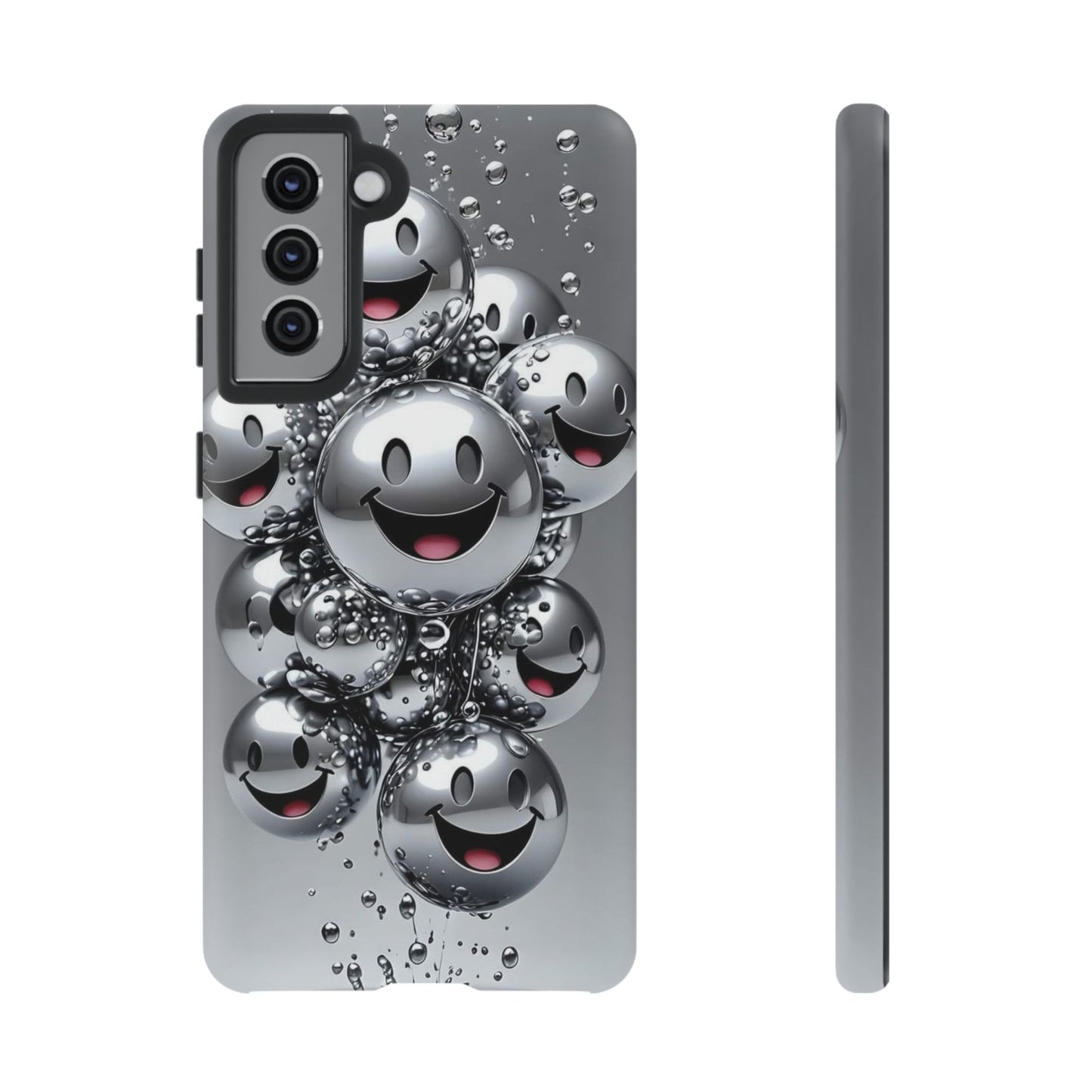 Cheerful Phone Case with Smiley Faces, Tough and Fun Case for You, Gift for Friends, Unique Smartphone Cover, Bubble Design | Samsung Case