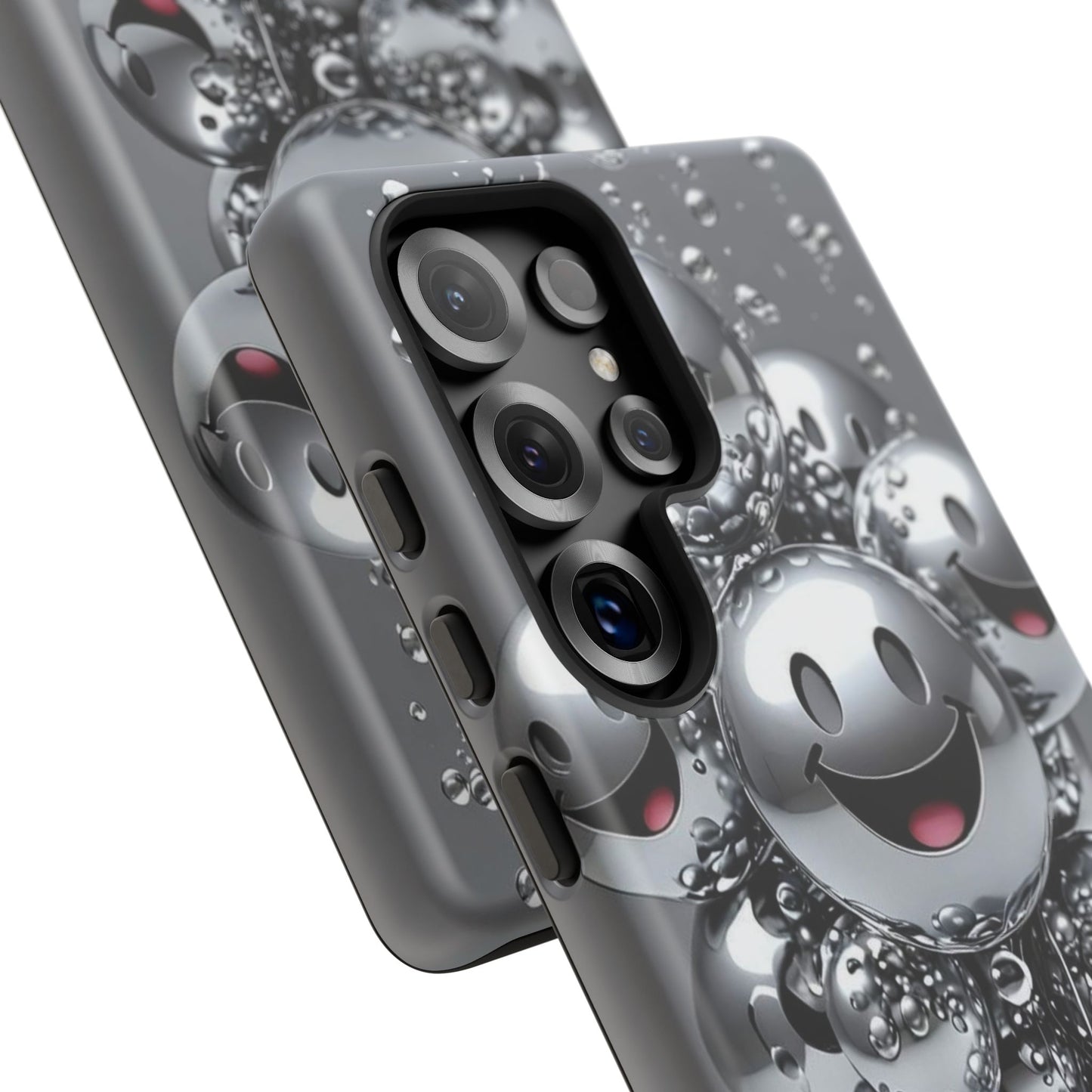 Cheerful Phone Case with Smiley Faces, Tough and Fun Case for You, Gift for Friends, Unique Smartphone Cover, Bubble Design | Samsung Case