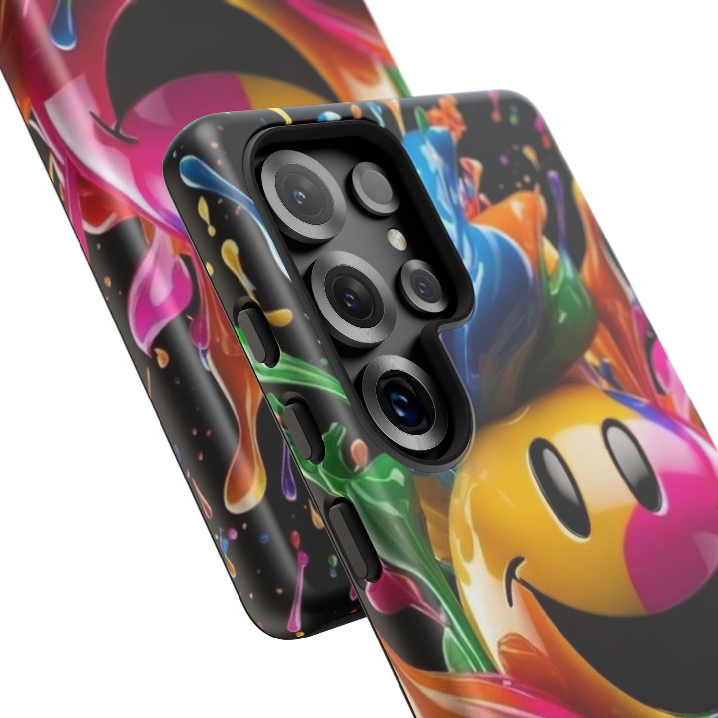 Colorful Smiley Phone Case - Fun and Funky, Vibrant Design, Gift for Friends, Cute Accessories, Unique Phone Cover | Samsung Case