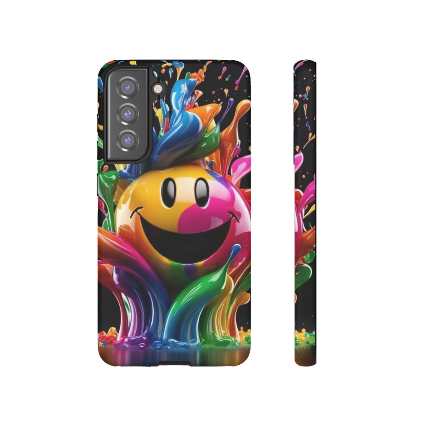 Colorful Smiley Phone Case - Fun and Funky, Vibrant Design, Gift for Friends, Cute Accessories, Unique Phone Cover | Samsung Case