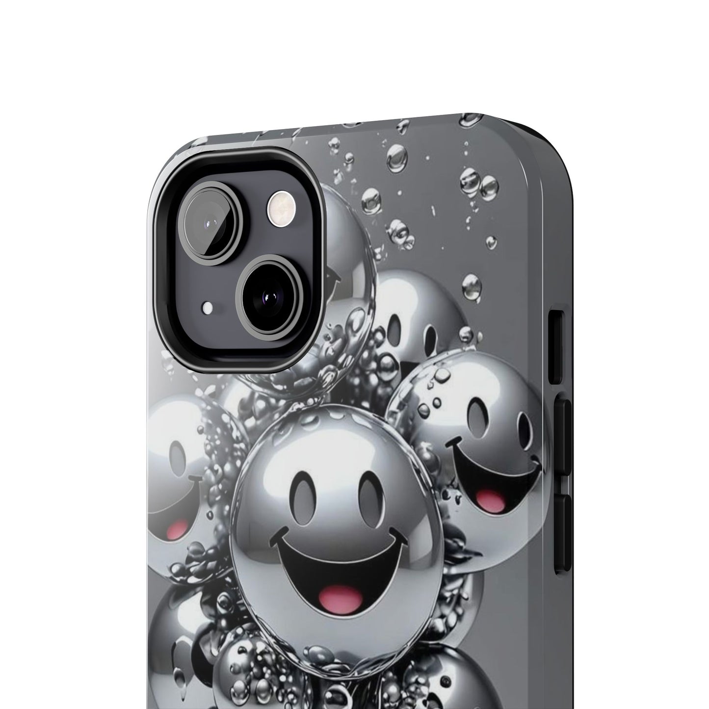 Smiley Bubble Tough Phone Cases - Durable Smartphone Protection, Fun Happy Face Design, Perfect for Gift | Iphone Case