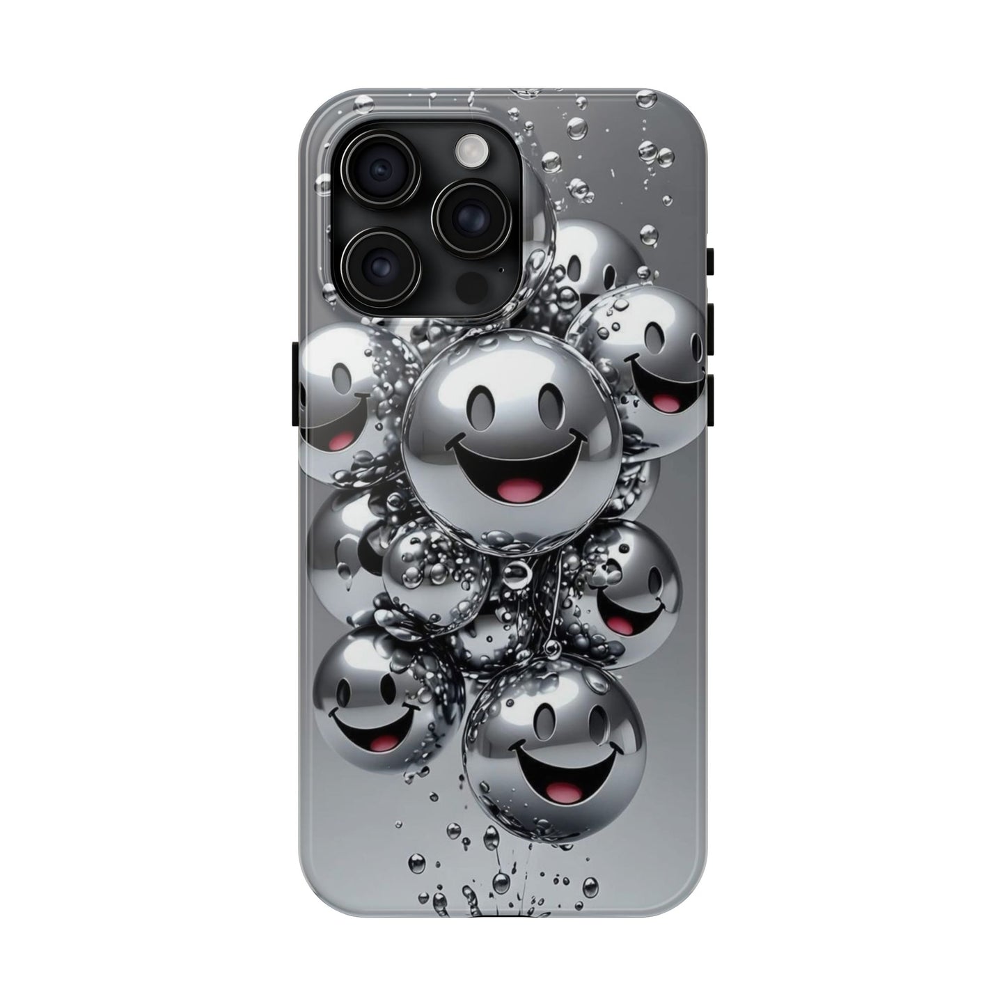 Smiley Bubble Tough Phone Cases - Durable Smartphone Protection, Fun Happy Face Design, Perfect for Gift | Iphone Case