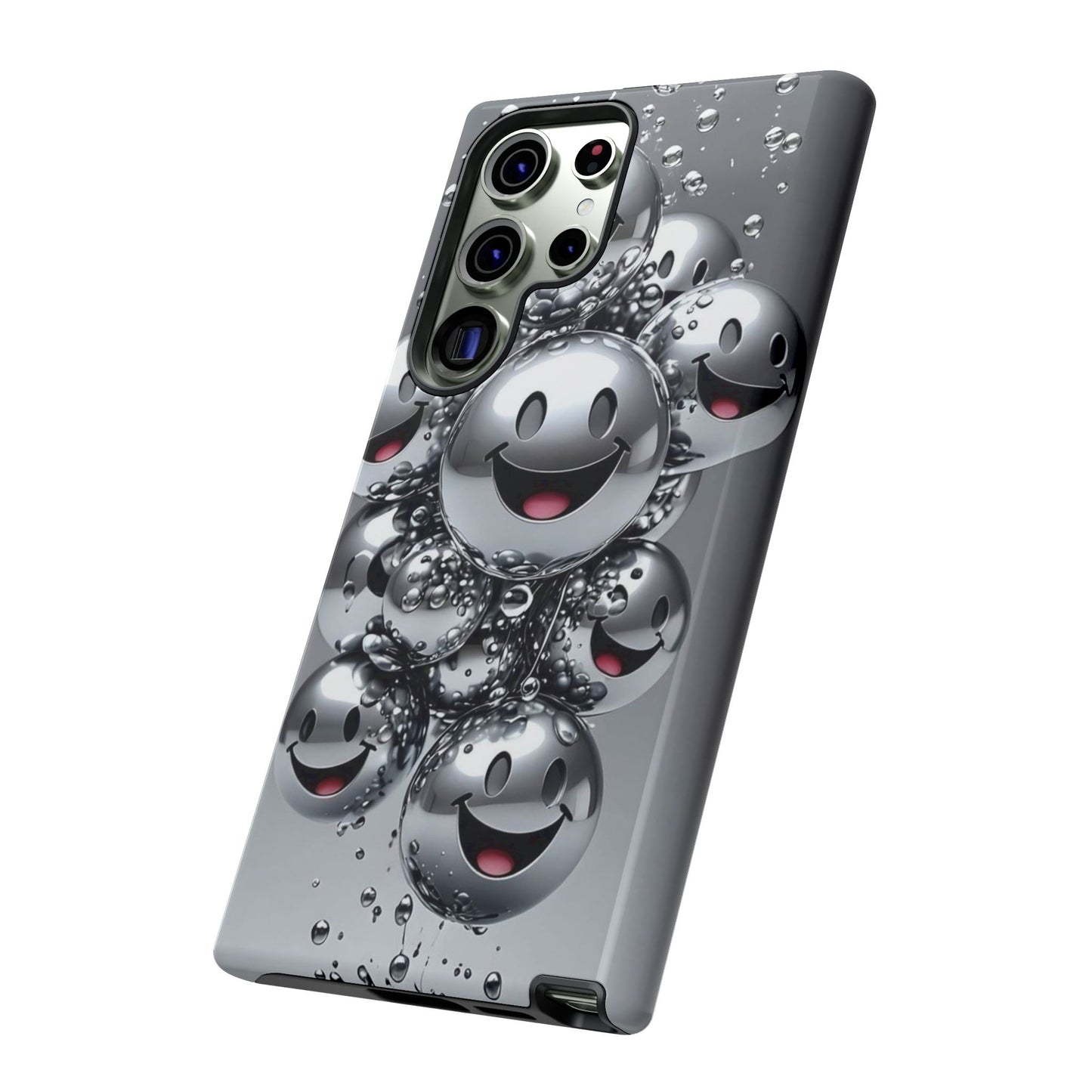 Cheerful Phone Case with Smiley Faces, Tough and Fun Case for You, Gift for Friends, Unique Smartphone Cover, Bubble Design | Samsung Case