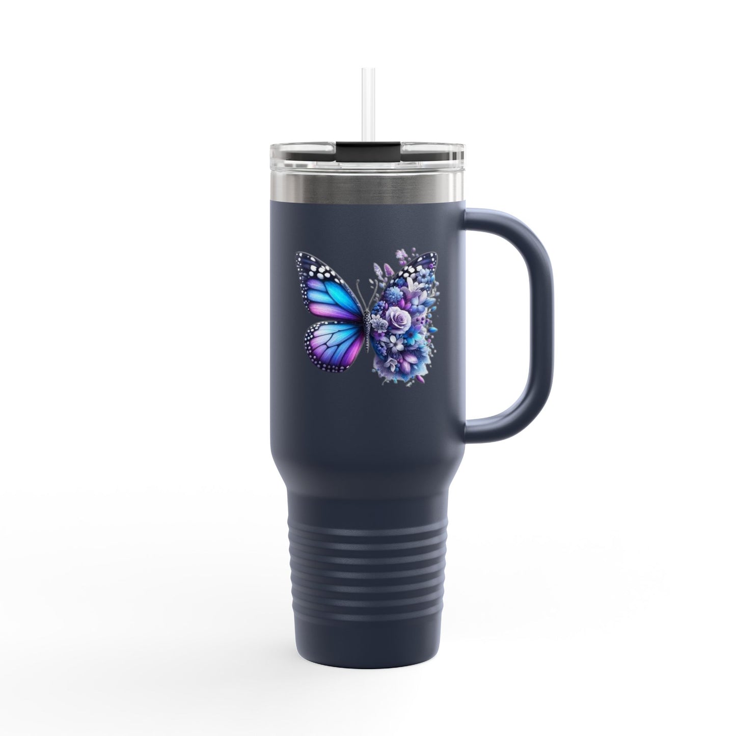 Colorful Butterfly Insulated Travel Tumbler, 40oz