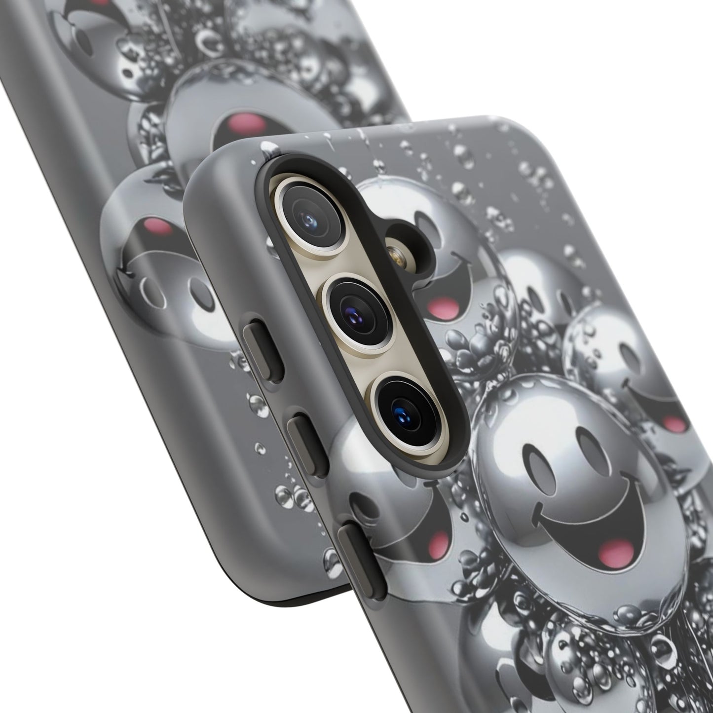 Cheerful Phone Case with Smiley Faces, Tough and Fun Case for You, Gift for Friends, Unique Smartphone Cover, Bubble Design | Samsung Case
