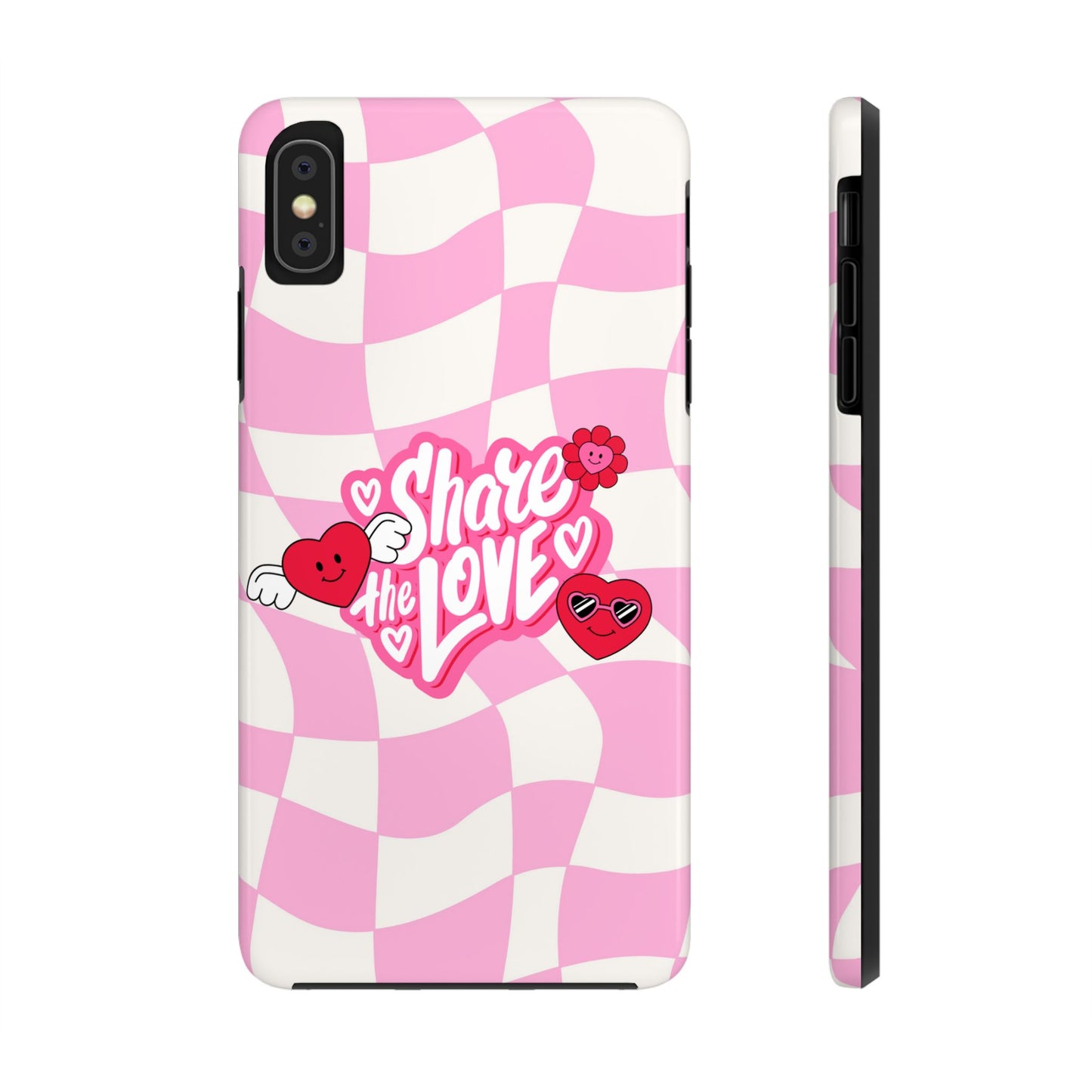 Share the Love Tough Phone Cases - Cute Heart Designs for Valentine's Day, Cute Phone Accessories, Gifts for Teens, Stylish Phone Covers