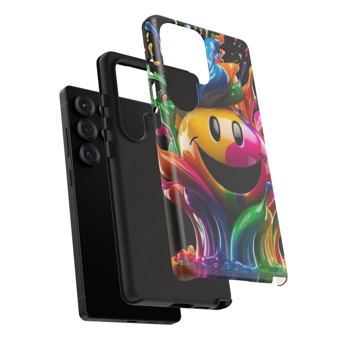 Colorful Smiley Phone Case - Fun and Funky, Vibrant Design, Gift for Friends, Cute Accessories, Unique Phone Cover | Samsung Case