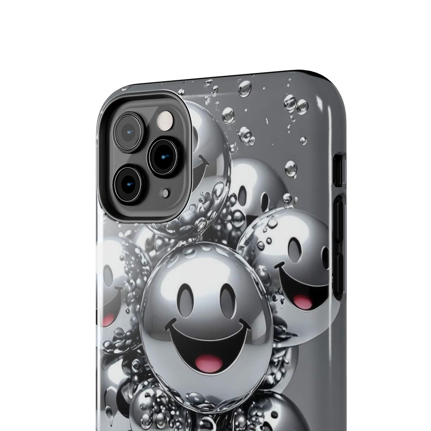 Smiley Bubble Tough Phone Cases - Durable Smartphone Protection, Fun Happy Face Design, Perfect for Gift | Iphone Case