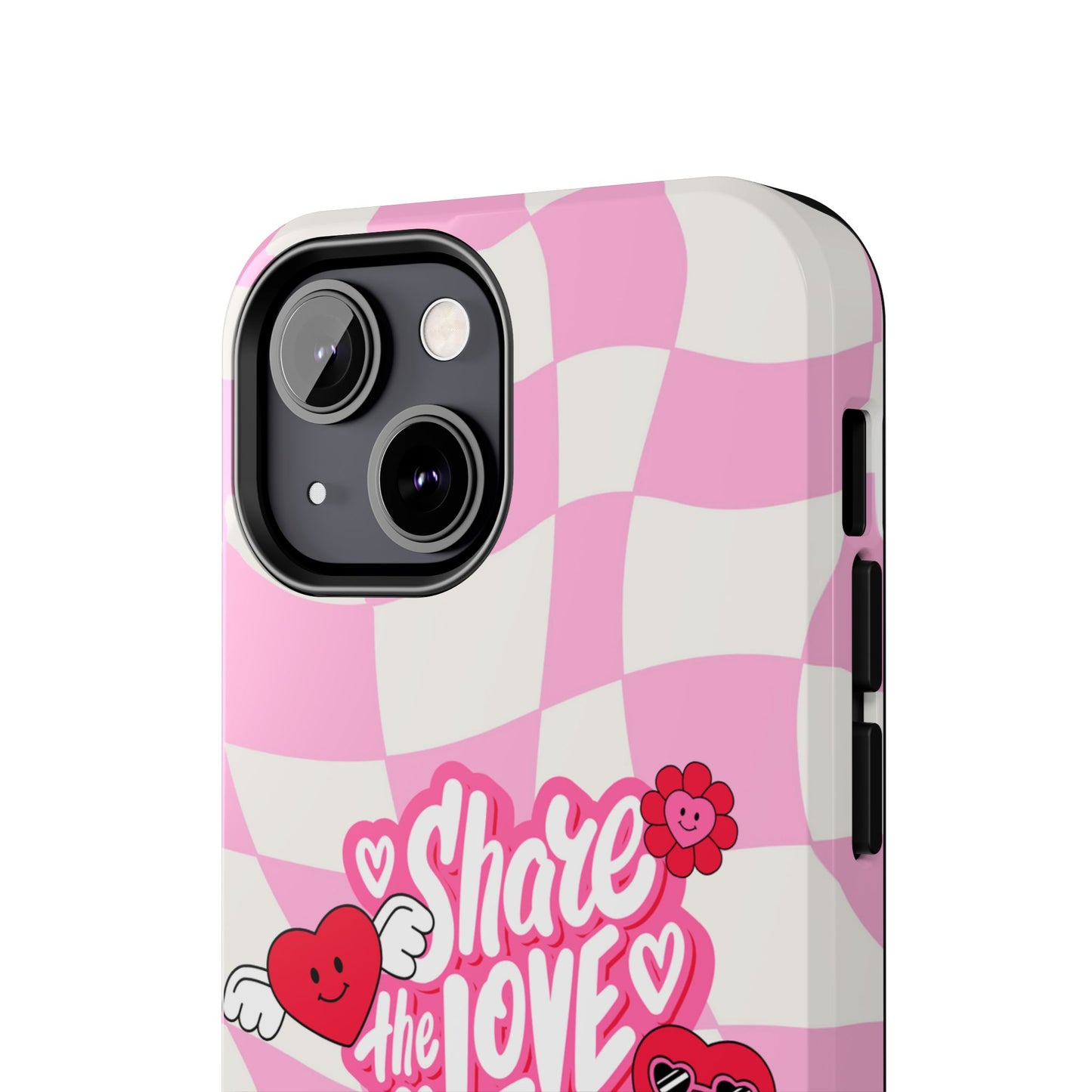 Share the Love Tough Phone Cases - Cute Heart Designs for Valentine's Day, Cute Phone Accessories, Gifts for Teens, Stylish Phone Covers