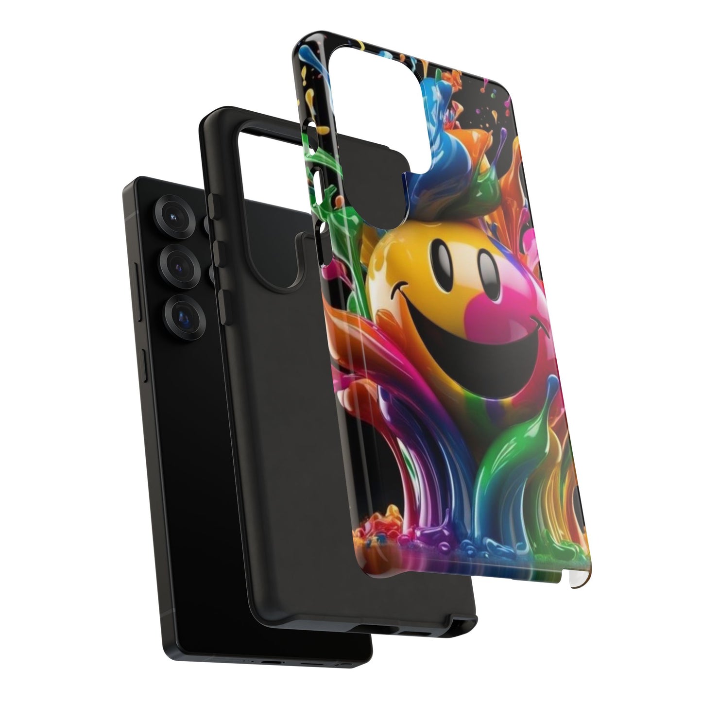 Colorful Smiley Phone Case - Fun and Funky, Vibrant Design, Gift for Friends, Cute Accessories, Unique Phone Cover | Samsung Case