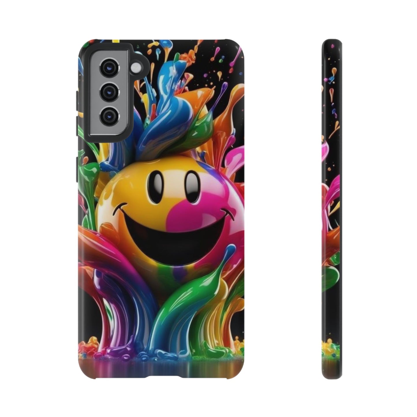 Colorful Smiley Phone Case - Fun and Funky, Vibrant Design, Gift for Friends, Cute Accessories, Unique Phone Cover | Samsung Case
