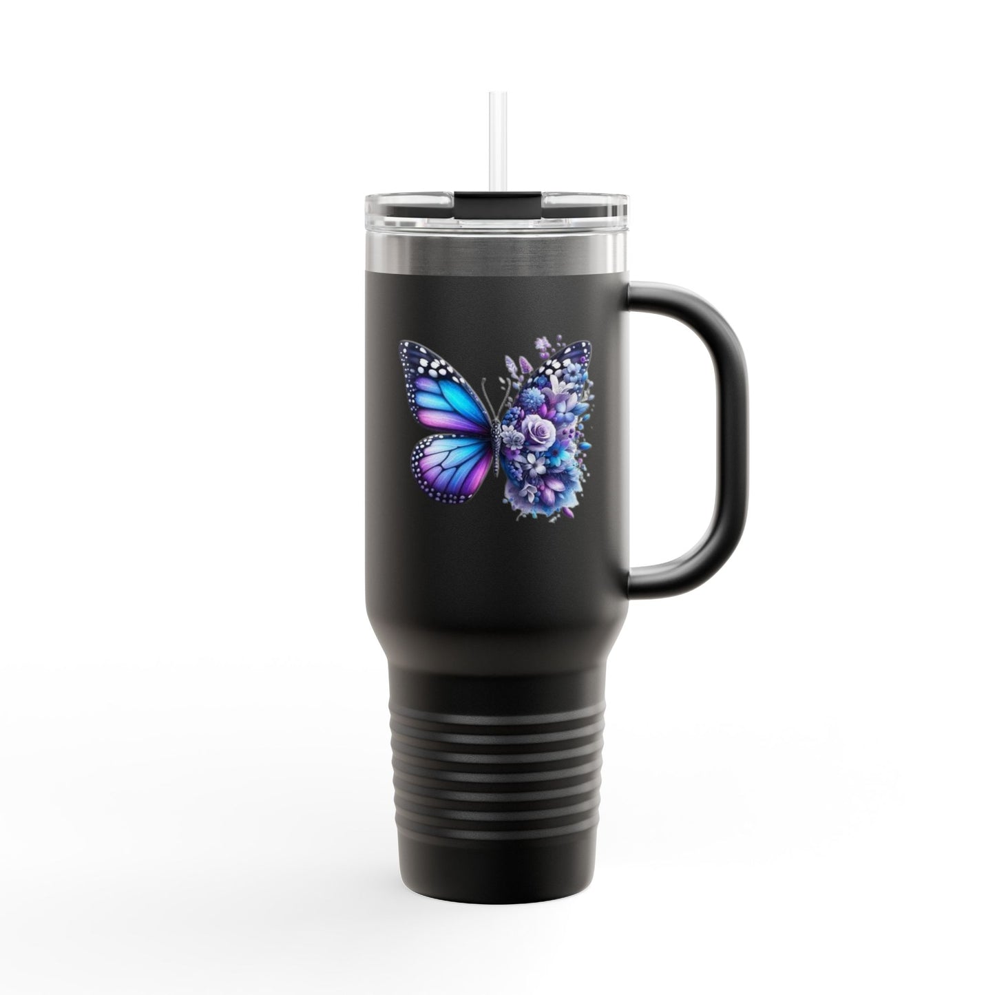 Colorful Butterfly Insulated Travel Tumbler, 40oz