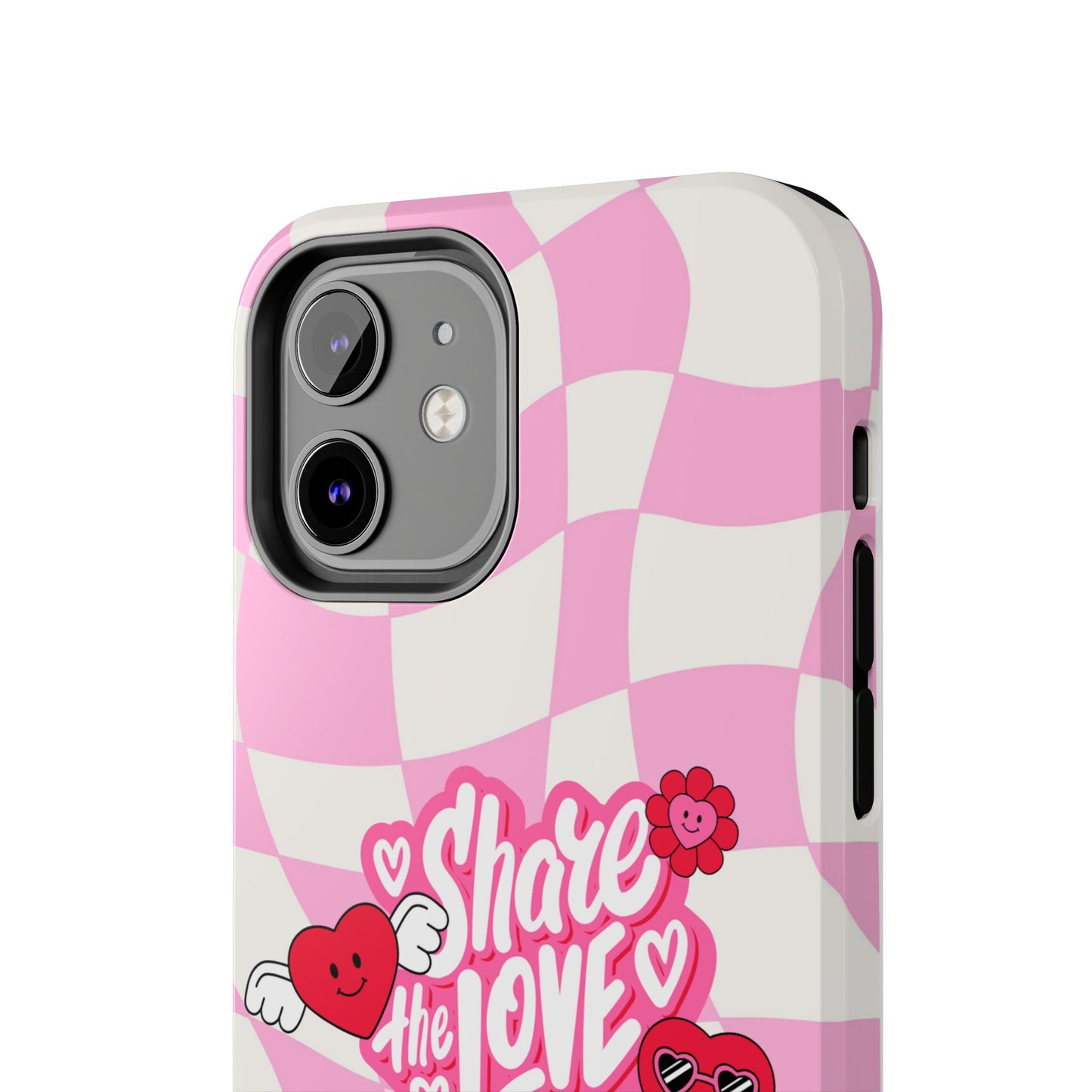 Share the Love Tough Phone Cases - Cute Heart Designs for Valentine's Day, Cute Phone Accessories, Gifts for Teens, Stylish Phone Covers
