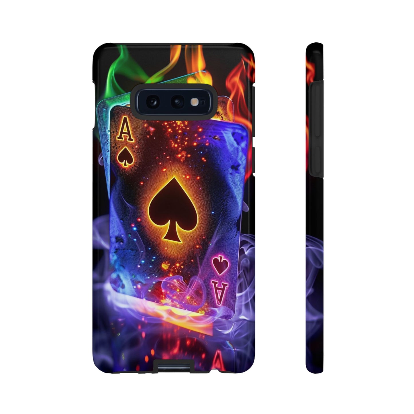 Vibrant Phone Case with Ace of Spades Design, Tough Phone Cover, Colorful Gift for Gamer| Samsung Case