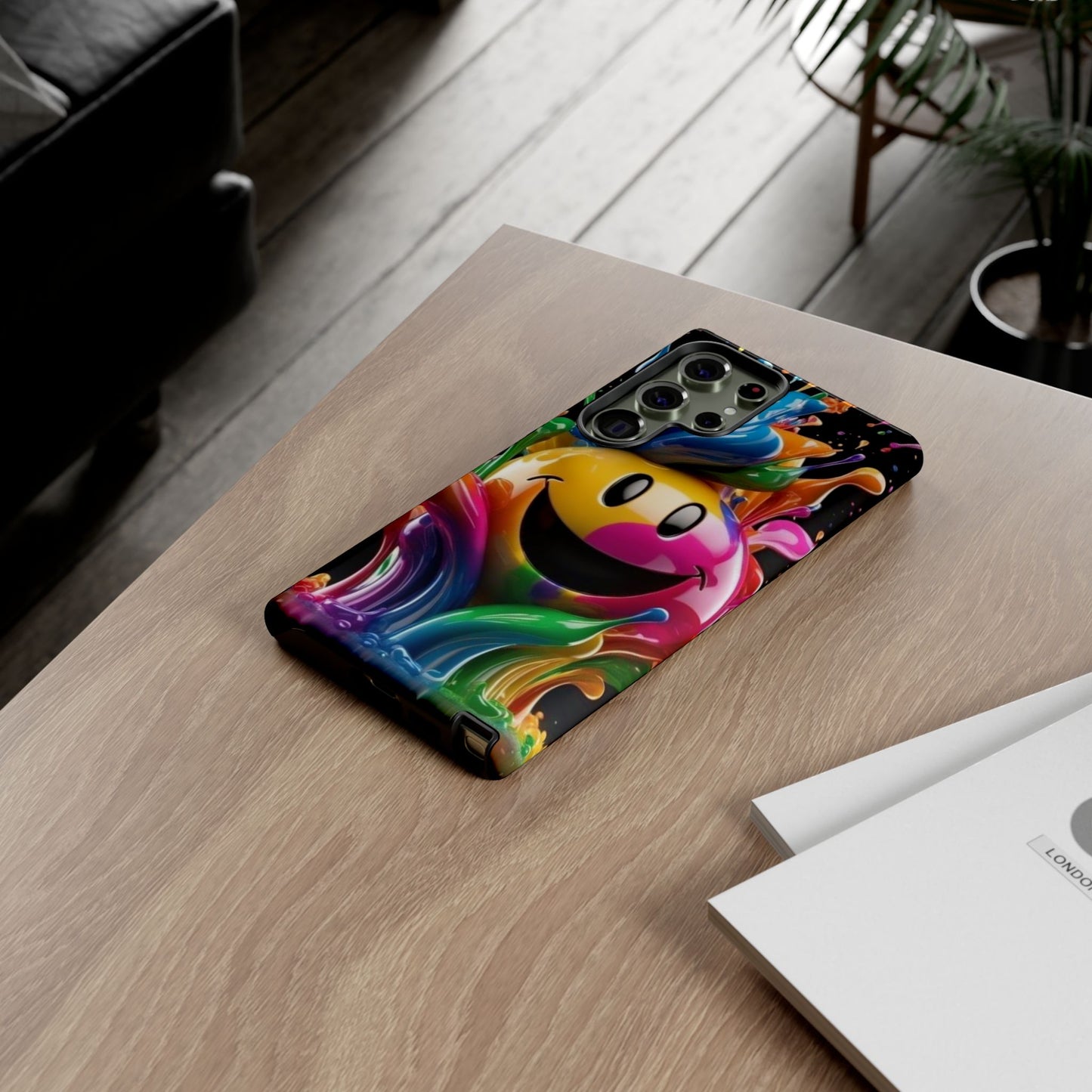 Colorful Smiley Phone Case - Fun and Funky, Vibrant Design, Gift for Friends, Cute Accessories, Unique Phone Cover | Samsung Case