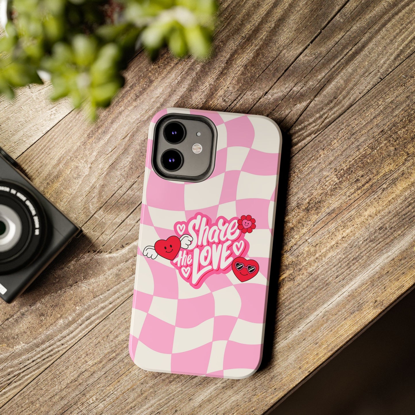 Share the Love Tough Phone Cases - Cute Heart Designs for Valentine's Day, Cute Phone Accessories, Gifts for Teens, Stylish Phone Covers