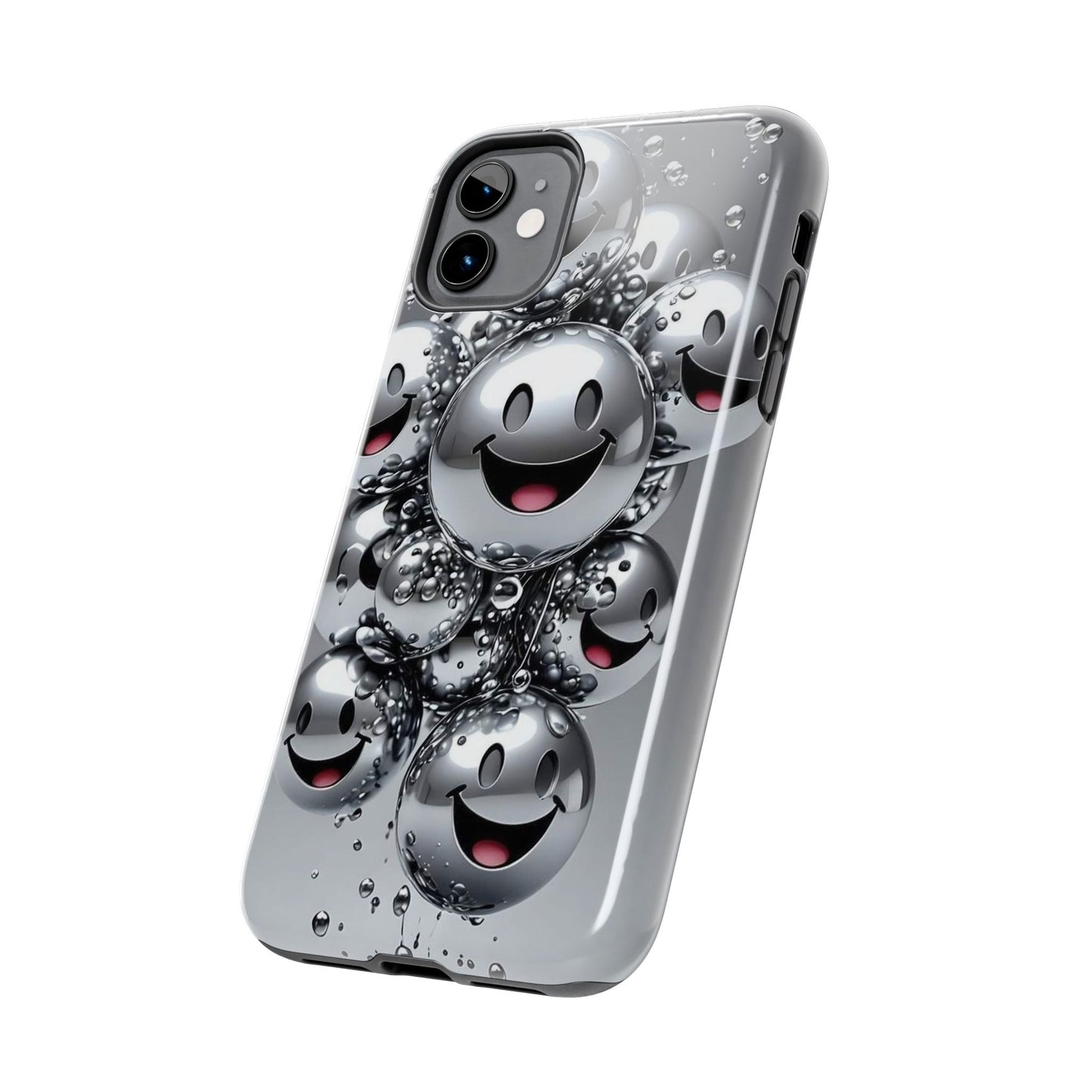 Smiley Bubble Tough Phone Cases - Durable Smartphone Protection, Fun Happy Face Design, Perfect for Gift | Iphone Case