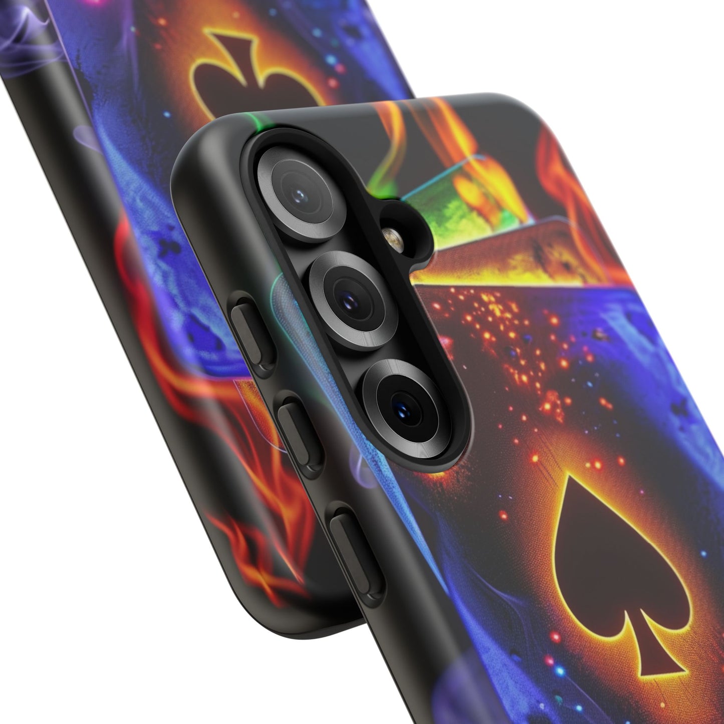 Vibrant Phone Case with Ace of Spades Design, Tough Phone Cover, Colorful Gift for Gamer| Samsung Case