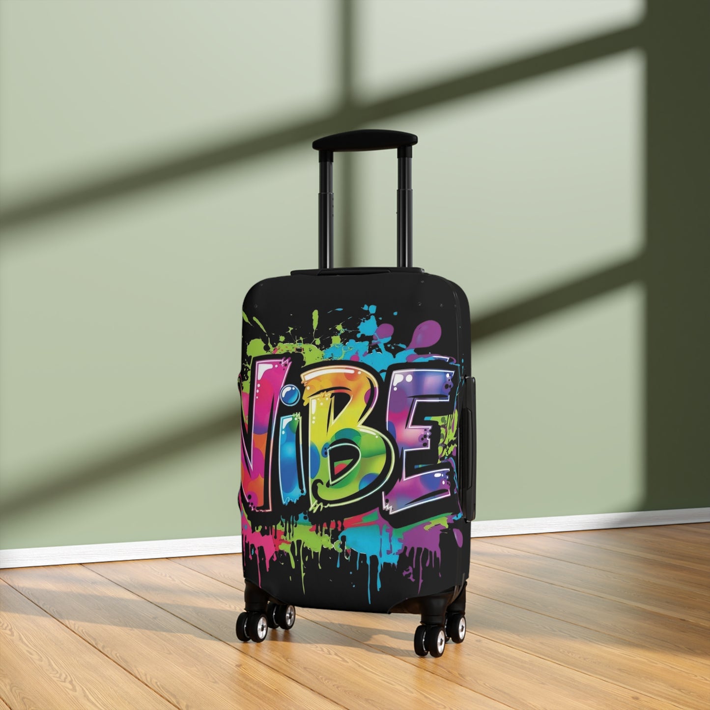 Vibrant Luggage Cover - Graffiti Style Travel Accessory, Perfect for Vacation, Unique Gift, Summer Travel | Suitcase
