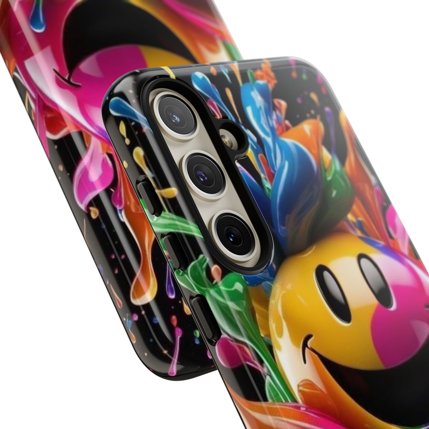 Colorful Smiley Phone Case - Fun and Funky, Vibrant Design, Gift for Friends, Cute Accessories, Unique Phone Cover | Samsung Case