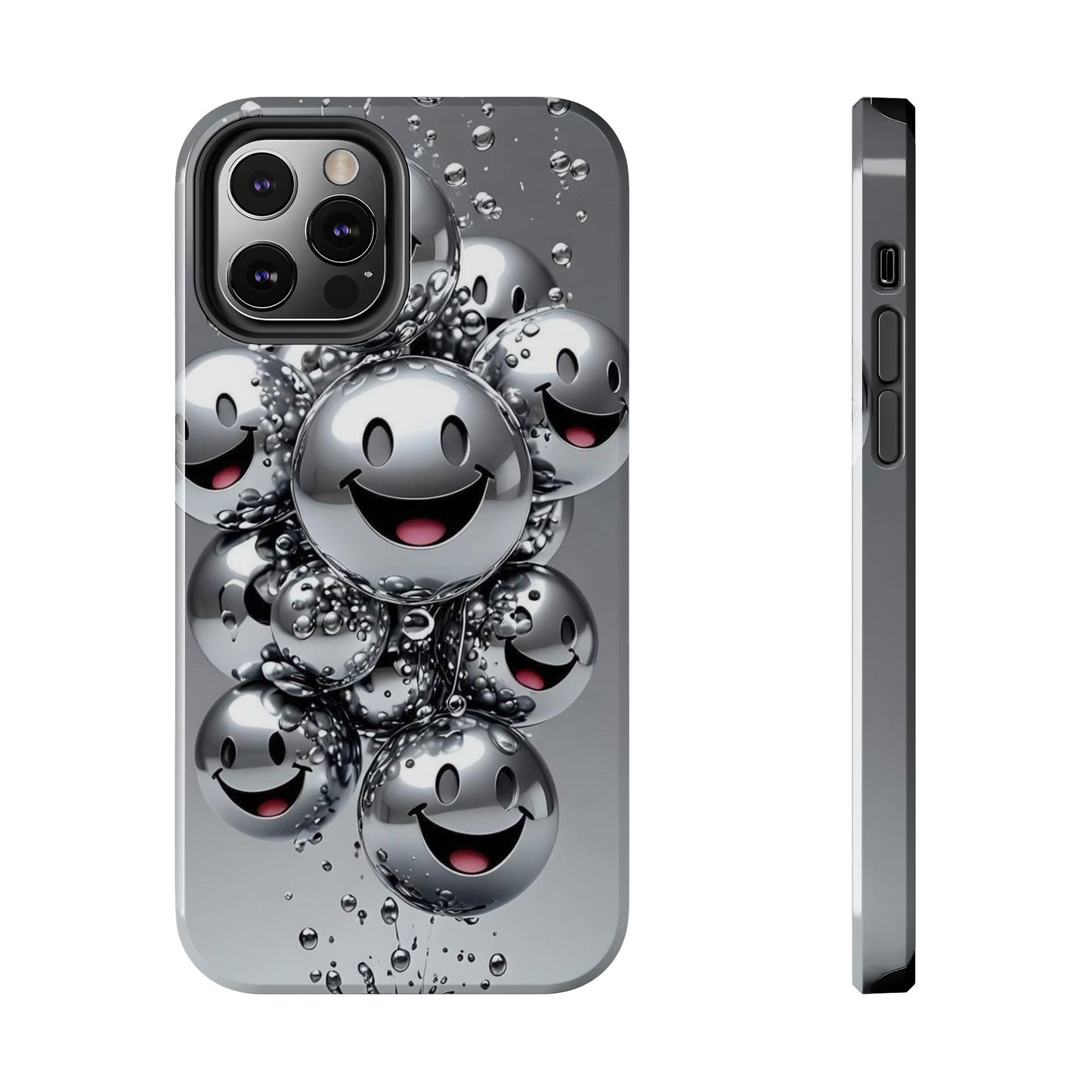 Smiley Bubble Tough Phone Cases - Durable Smartphone Protection, Fun Happy Face Design, Perfect for Gift | Iphone Case