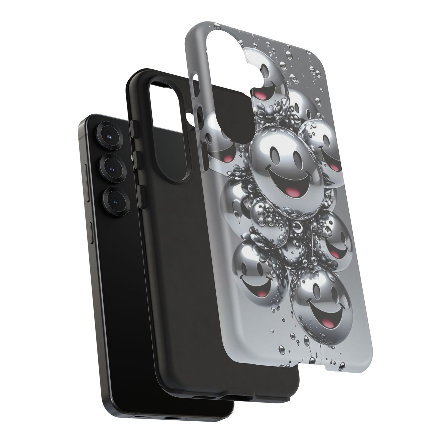 Cheerful Phone Case with Smiley Faces, Tough and Fun Case for You, Gift for Friends, Unique Smartphone Cover, Bubble Design | Samsung Case