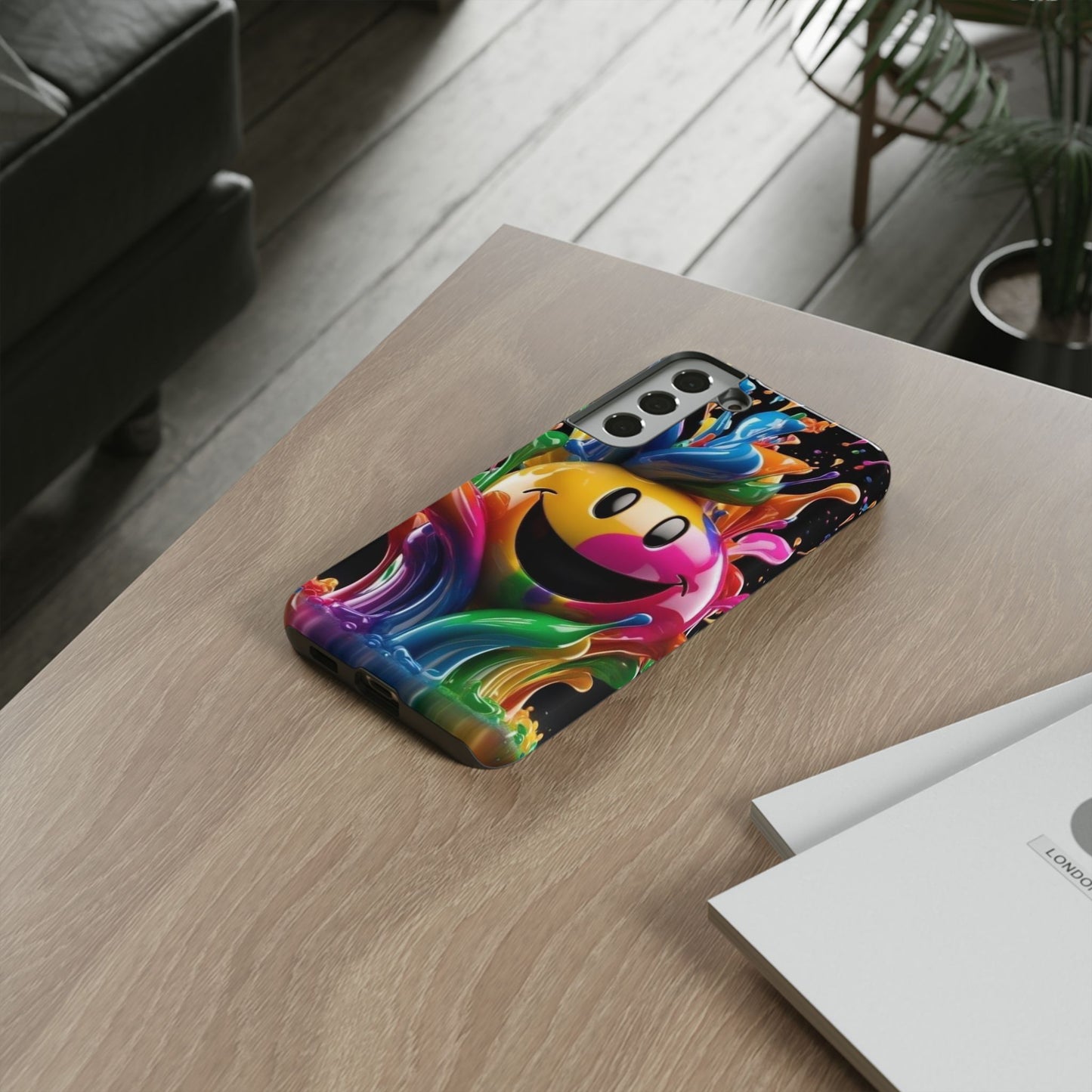 Colorful Smiley Phone Case - Fun and Funky, Vibrant Design, Gift for Friends, Cute Accessories, Unique Phone Cover | Samsung Case
