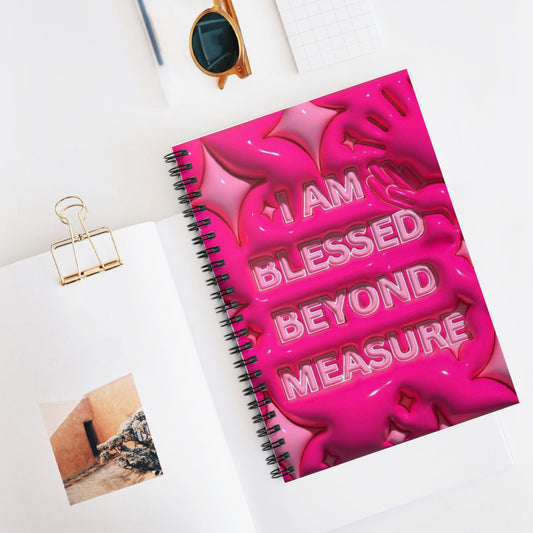 Blessed Beyond Measure Spiral Notebook - Perfect for Journaling, Gratitude Lists, Gifts, Daily Planning, Inspirational Writing