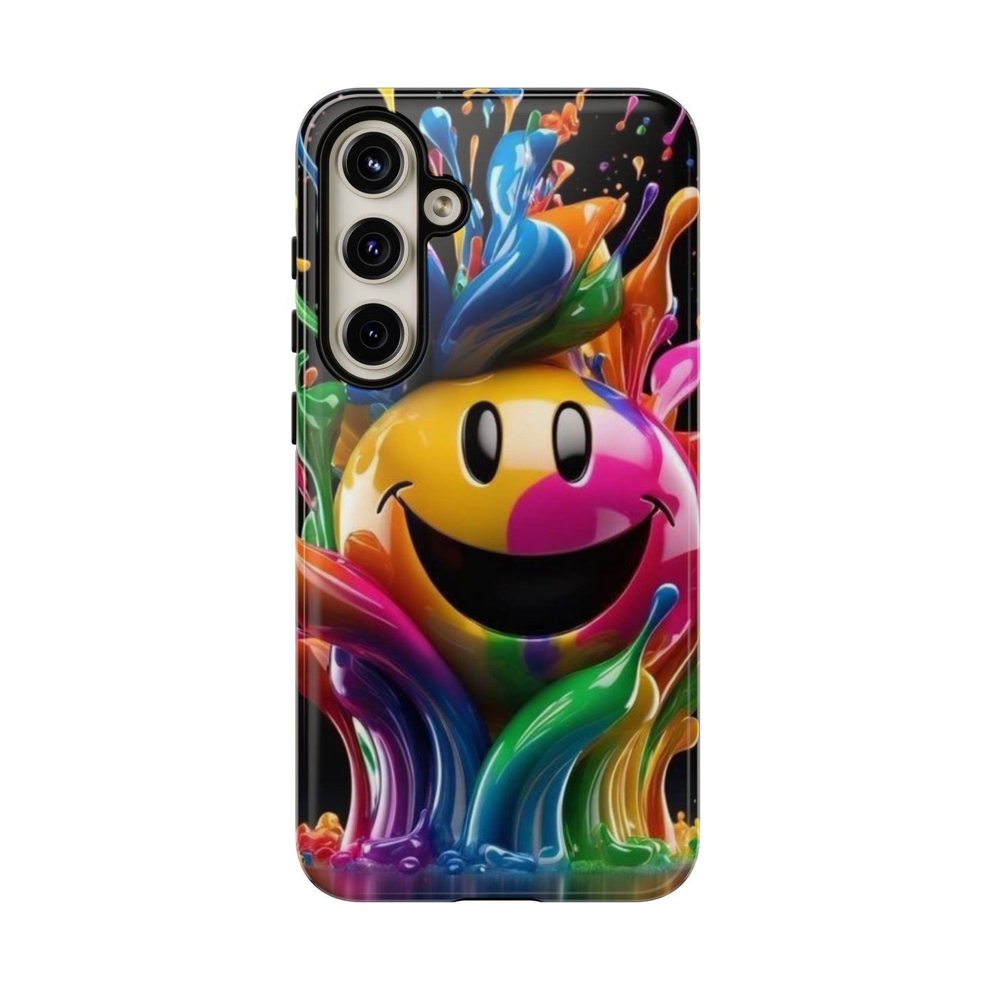 Colorful Smiley Phone Case - Fun and Funky, Vibrant Design, Gift for Friends, Cute Accessories, Unique Phone Cover | Samsung Case